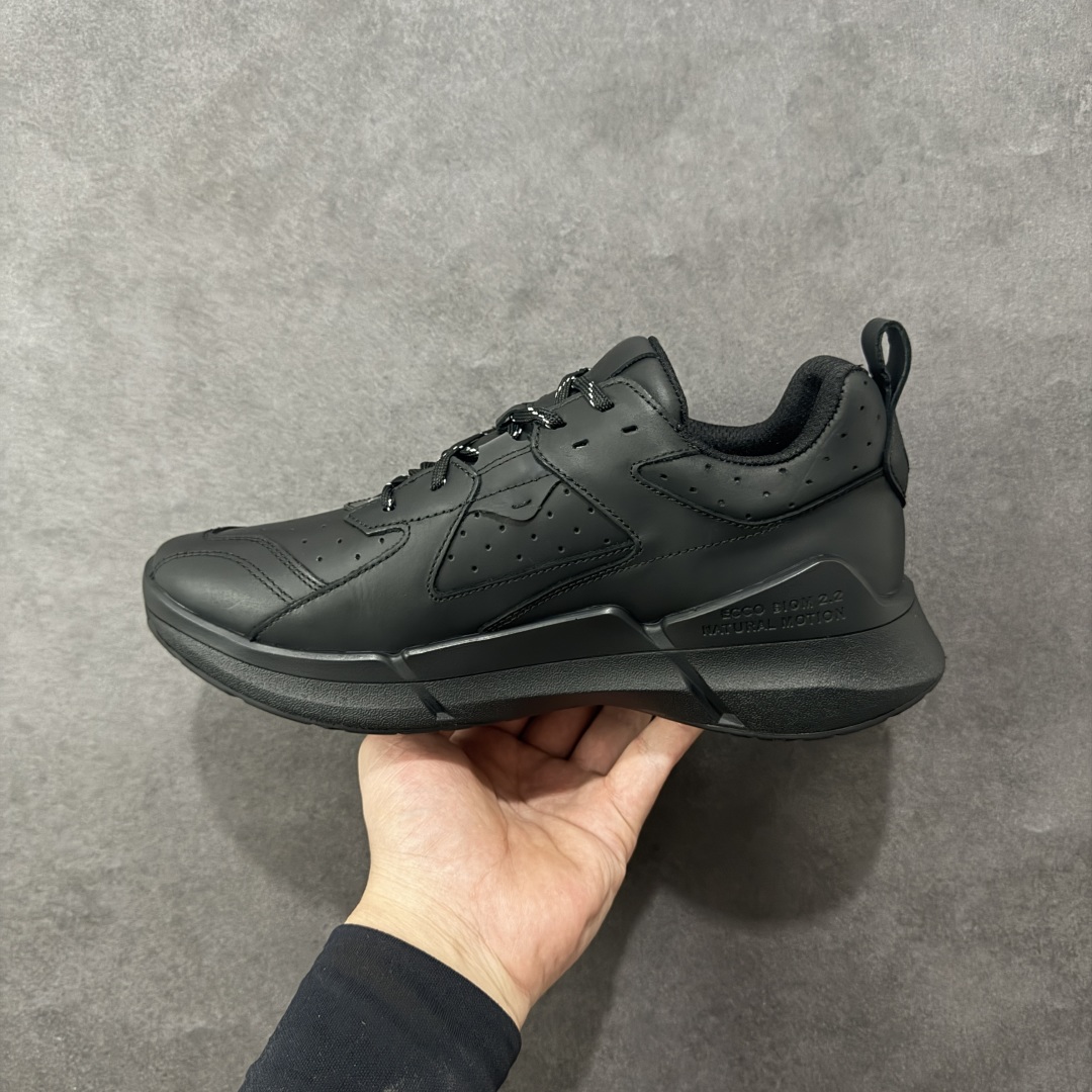 图片[2]-【纯原头层版】ECCO Biom 2025款 爱步 健步 低帮 黑色 圆通系带户外运动登山鞋徒步鞋 经典和现代工艺品质融合 精选小牛皮面料 百搭休闲老爹鞋 舒适性相当不错 版型楦型非常到位上脚 专柜热销款 独有鞋型设计 特有Logo车边 特别有型 北欧风格 舒适 休闲保暖 超弹性 耐磨 减震 按摩大底(PU+TPU 组合） 货号：830844-51052 尺码：39-45 编码：YBB310320-选品中心