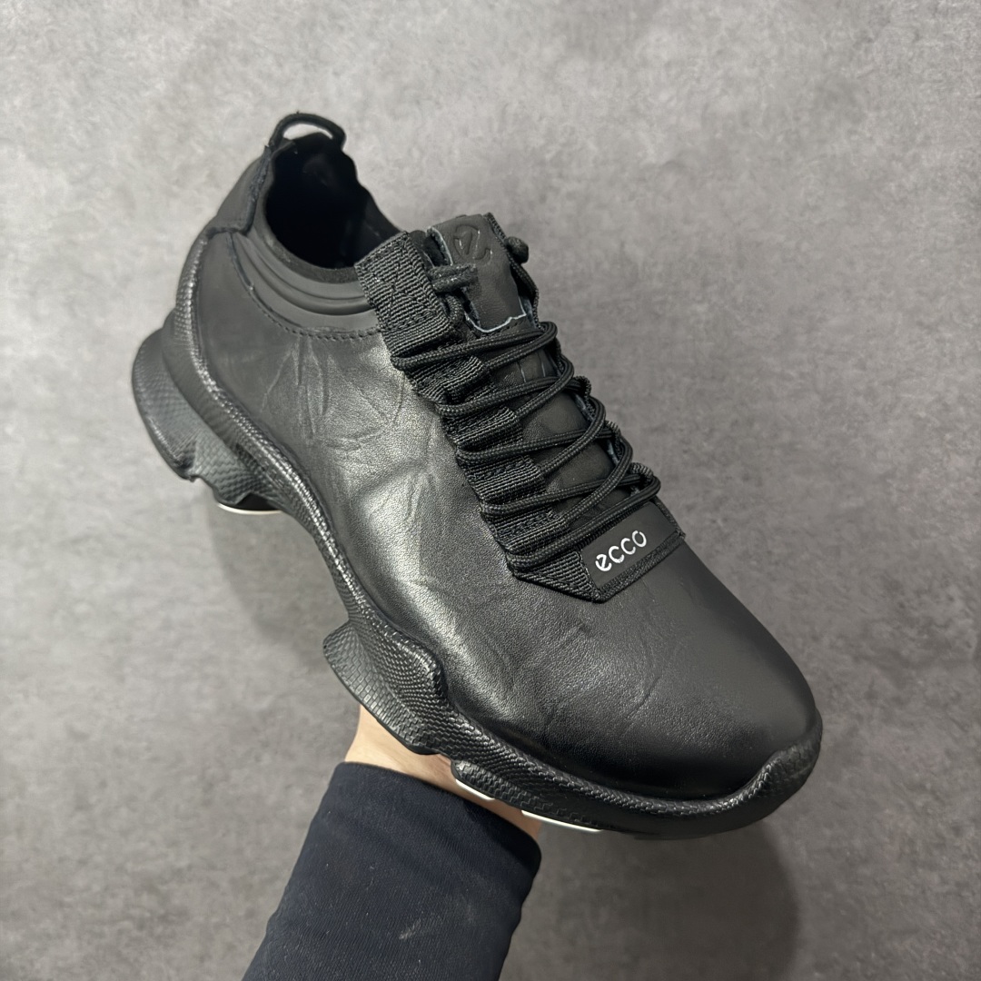图片[3]-【纯原头层版】ECCO Biom 2025款 爱步 健步 低帮 黑色 圆通系带户外运动登山鞋徒步鞋 经典和现代工艺品质融合 精选小牛皮面料 百搭休闲老爹鞋 舒适性相当不错 版型楦型非常到位上脚 专柜热销款 独有鞋型设计 特有Logo车边 特别有型 北欧风格 舒适 休闲保暖 超弹性 耐磨 减震 按摩大底(PU+TPU 组合） 货号：800424-01001 尺码：39-45 编码：YBB310320-选品中心