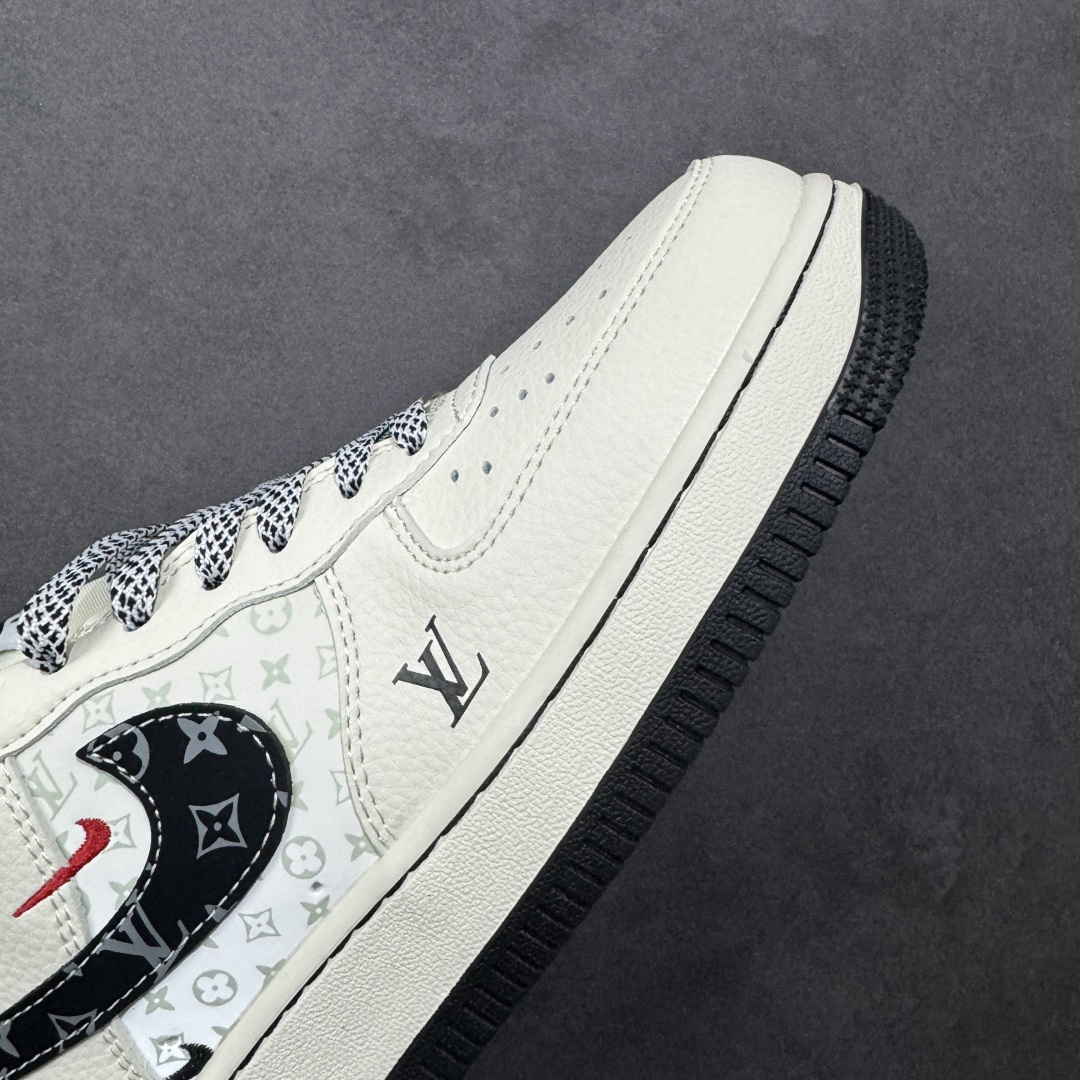 图片[5]-【定制版】Nike Air Force 1\’07 Low LV联名 米黑印花勾 空军一号低帮休闲板鞋 MZ9588-809  #原楦头原纸板 原装鞋盒 定制五金配件 内置全掌气垫 原厂鞋底  尺码：36 36.5 37.5 38 38.5 39 40 40.5 41 42 42.5 43 44 44.5 45 编码：HXSB310320-选品中心