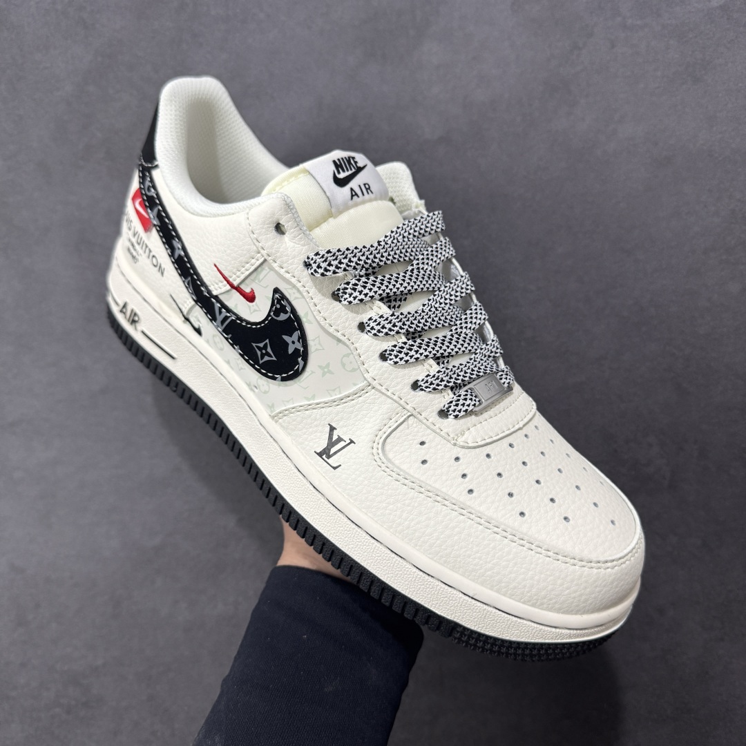 图片[3]-【定制版】Nike Air Force 1\’07 Low LV联名 米黑印花勾 空军一号低帮休闲板鞋 MZ9588-809  #原楦头原纸板 原装鞋盒 定制五金配件 内置全掌气垫 原厂鞋底  尺码：36 36.5 37.5 38 38.5 39 40 40.5 41 42 42.5 43 44 44.5 45 编码：HXSB310320-选品中心