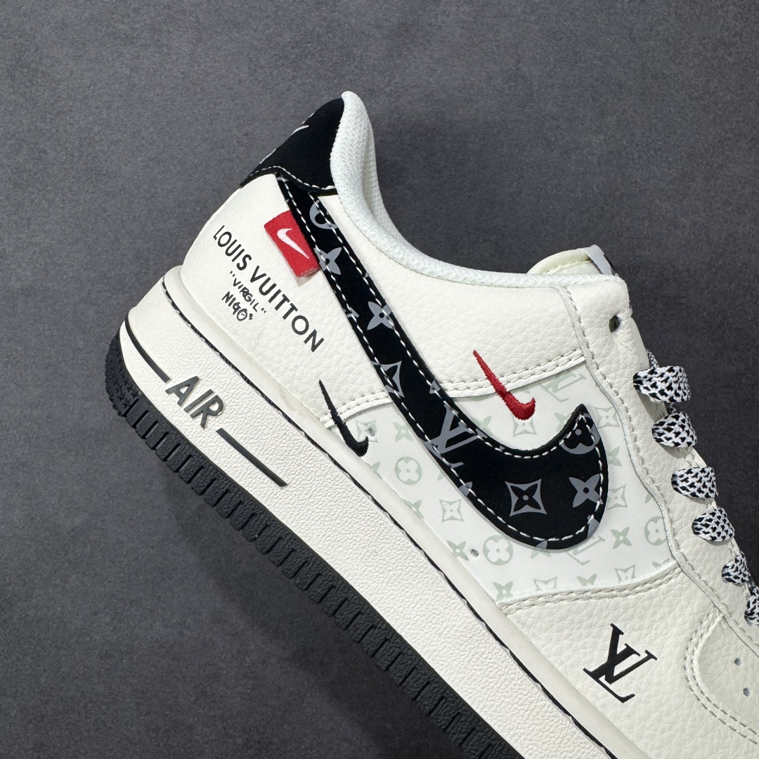图片[6]-【定制版】Nike Air Force 1\’07 Low LV联名 米黑印花勾 空军一号低帮休闲板鞋 MZ9588-809  #原楦头原纸板 原装鞋盒 定制五金配件 内置全掌气垫 原厂鞋底  尺码：36 36.5 37.5 38 38.5 39 40 40.5 41 42 42.5 43 44 44.5 45 编码：HXSB310320-选品中心