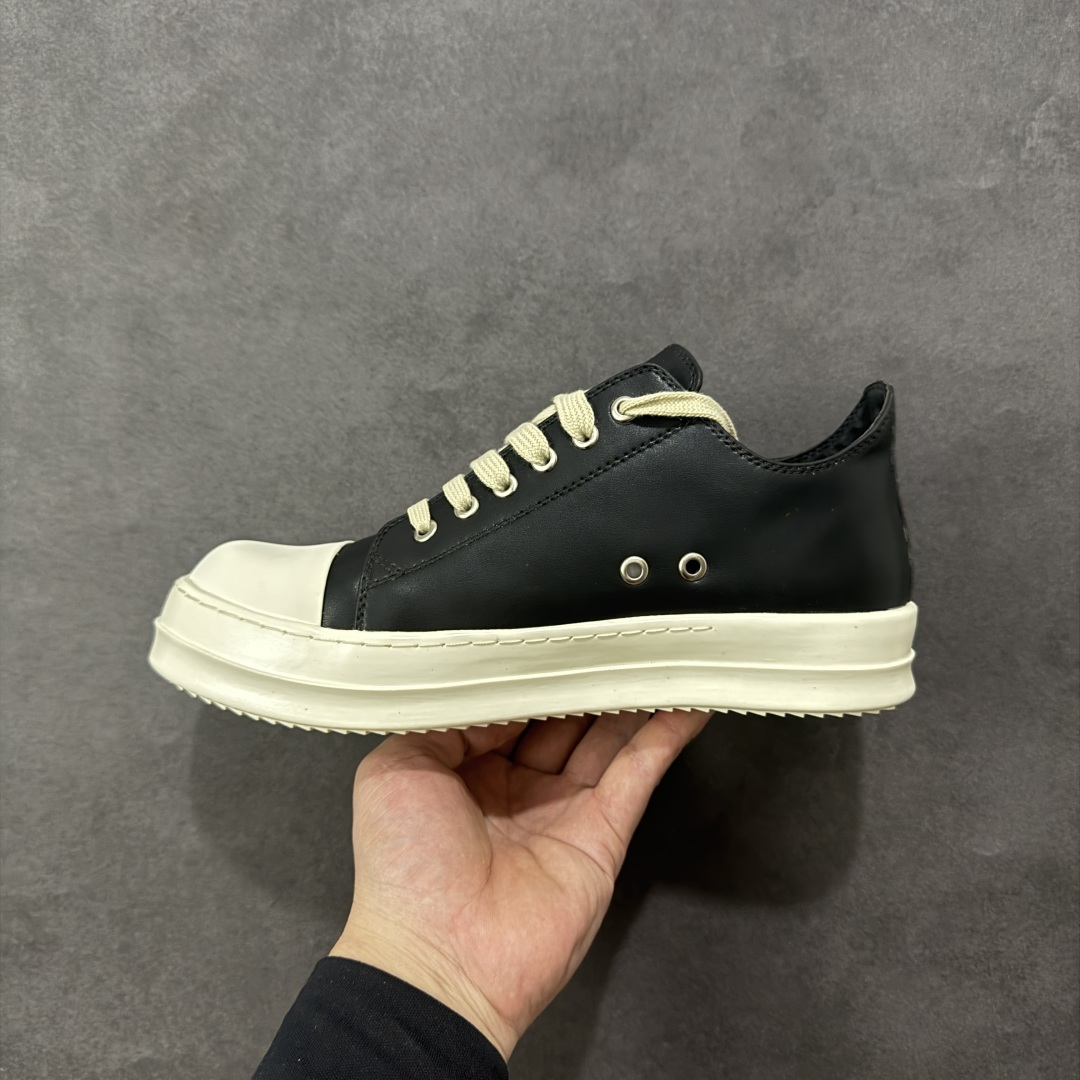 图片[2]-【广东高品质版】瑞克 欧文斯Rick owens 主线 经典西瓜头 RO低帮 广东大厂出品 全头层皮料 原版开发 版型不错 配件齐全 性价比十足 尺码：35 36 37 38 39 40 41 42 43 44 45 45-选品中心