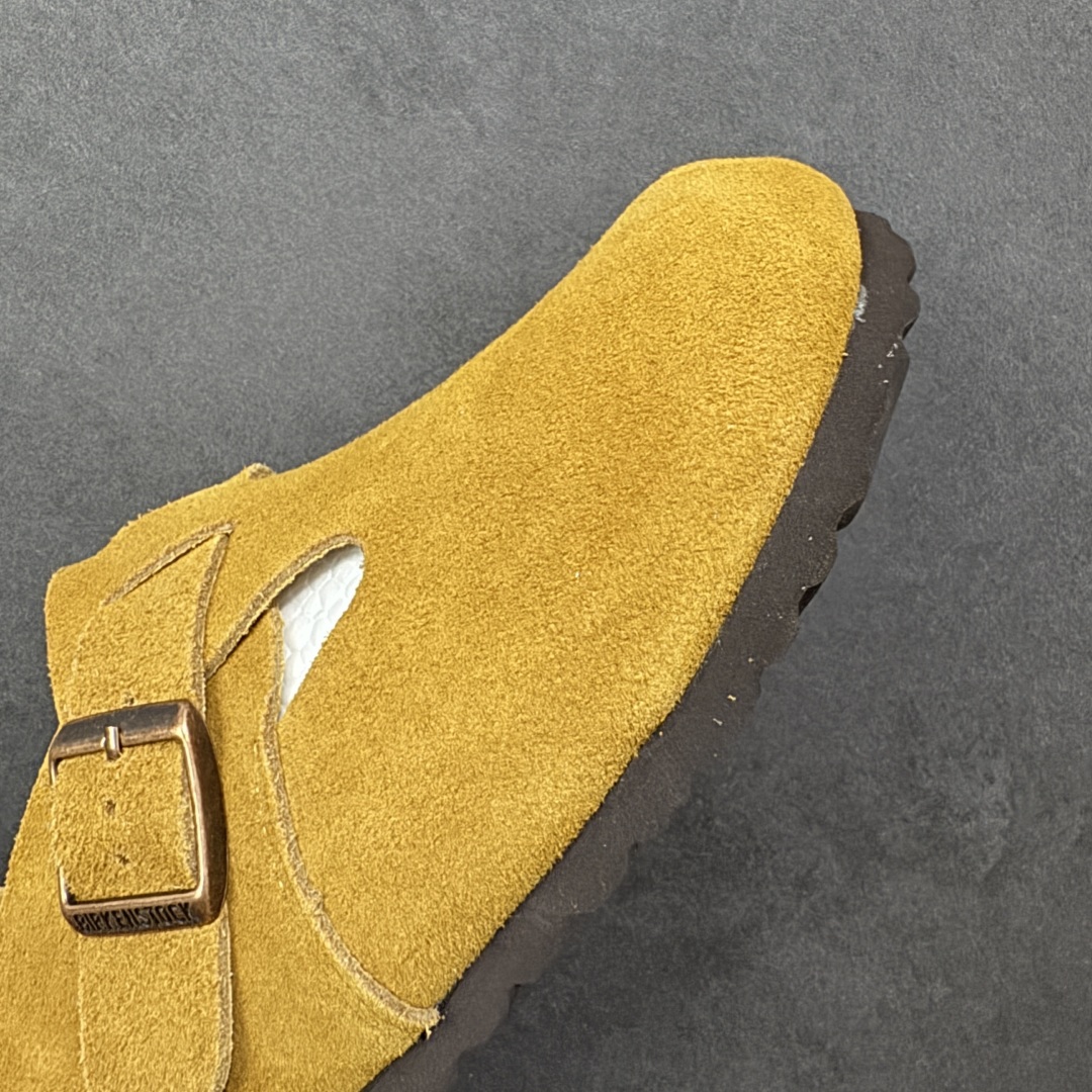 图片[5]-【莞产版本】勃肯 全包式懒人单鞋 博肯Birkenstock Birkenstock London Suede Leather 伦敦系列包头平底复古软木底休闲拖鞋 舒适又时髦,潮人都在穿!德国百年知名鞋履，中底鞋床搭载波状外形缓震软木橡胶#外置EVA轻量片装外底❗ 尺码：35 36 37 38 39 40 41 42 43 44 45 46-选品中心