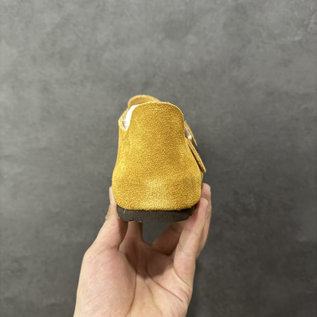 图片[4]-【莞产版本】勃肯 全包式懒人单鞋 博肯Birkenstock Birkenstock London Suede Leather 伦敦系列包头平底复古软木底休闲拖鞋 舒适又时髦,潮人都在穿!德国百年知名鞋履，中底鞋床搭载波状外形缓震软木橡胶#外置EVA轻量片装外底❗ 尺码：35 36 37 38 39 40 41 42 43 44 45 46-选品中心