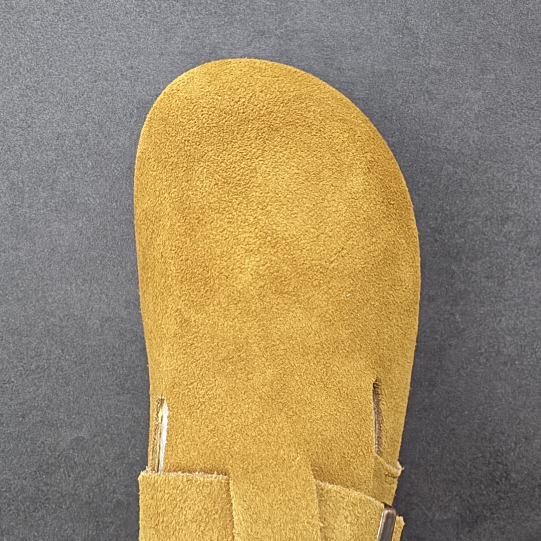 图片[8]-【莞产版本】勃肯 全包式懒人单鞋 博肯Birkenstock Birkenstock London Suede Leather 伦敦系列包头平底复古软木底休闲拖鞋 舒适又时髦,潮人都在穿!德国百年知名鞋履，中底鞋床搭载波状外形缓震软木橡胶#外置EVA轻量片装外底❗ 尺码：35 36 37 38 39 40 41 42 43 44 45 46-选品中心