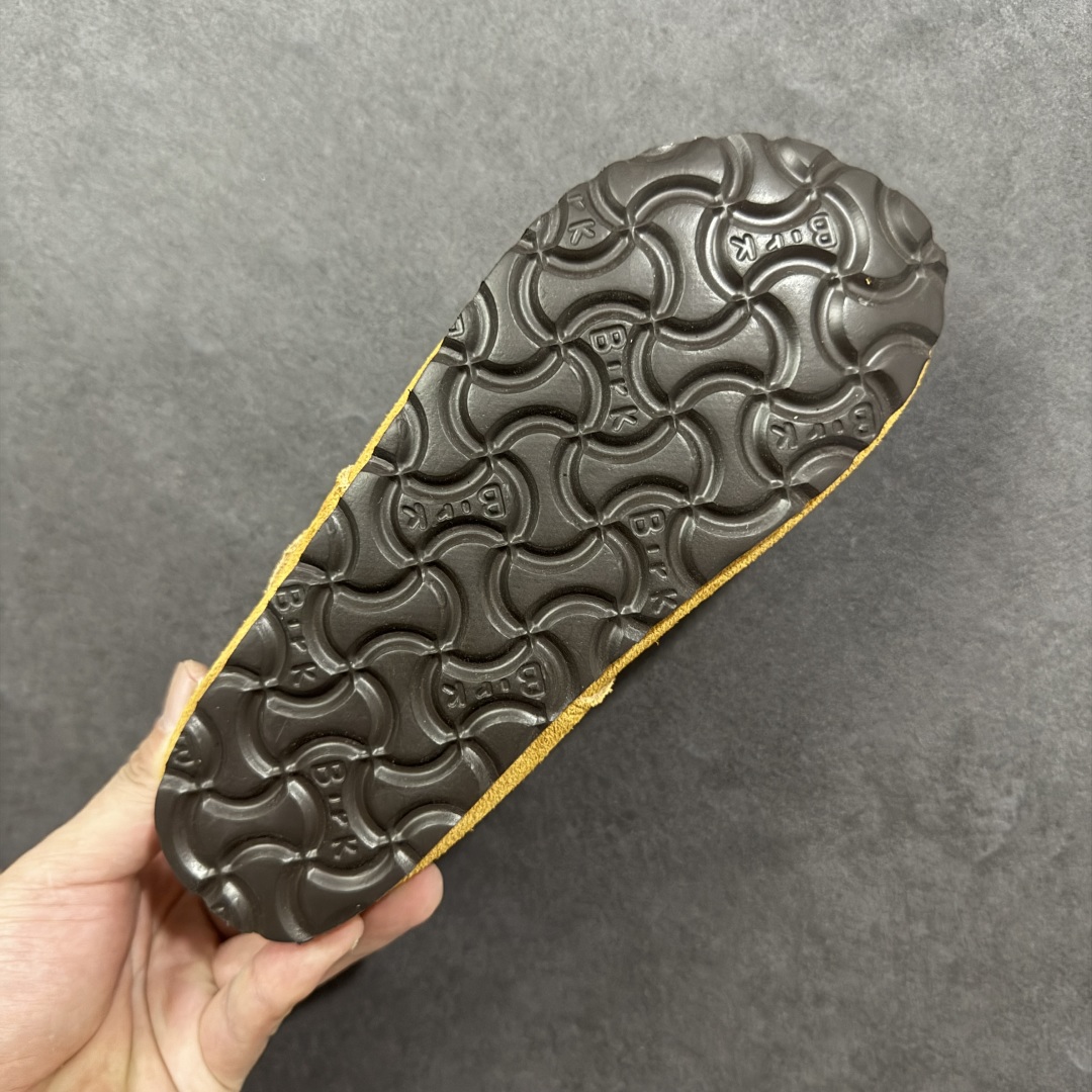 图片[9]-【莞产版本】勃肯 全包式懒人单鞋 博肯Birkenstock Birkenstock London Suede Leather 伦敦系列包头平底复古软木底休闲拖鞋 舒适又时髦,潮人都在穿!德国百年知名鞋履，中底鞋床搭载波状外形缓震软木橡胶#外置EVA轻量片装外底❗ 尺码：35 36 37 38 39 40 41 42 43 44 45 46-选品中心