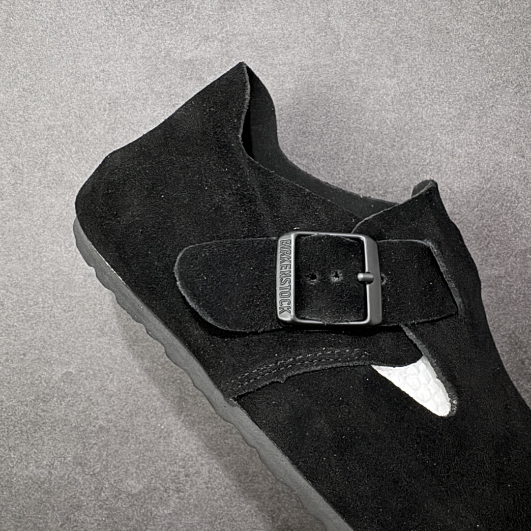 图片[6]-【莞产版本】勃肯 全包式懒人单鞋 博肯Birkenstock Birkenstock London Suede Leather 伦敦系列包头平底复古软木底休闲拖鞋 舒适又时髦,潮人都在穿!德国百年知名鞋履，中底鞋床搭载波状外形缓震软木橡胶#外置EVA轻量片装外底❗ 尺码：35 36 37 38 39 40 41 42 43 44 45 46-选品中心