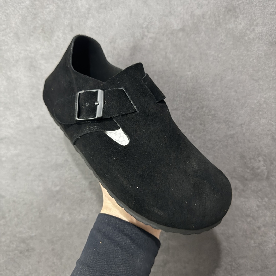 图片[3]-【莞产版本】勃肯 全包式懒人单鞋 博肯Birkenstock Birkenstock London Suede Leather 伦敦系列包头平底复古软木底休闲拖鞋 舒适又时髦,潮人都在穿!德国百年知名鞋履，中底鞋床搭载波状外形缓震软木橡胶#外置EVA轻量片装外底❗ 尺码：35 36 37 38 39 40 41 42 43 44 45 46-选品中心