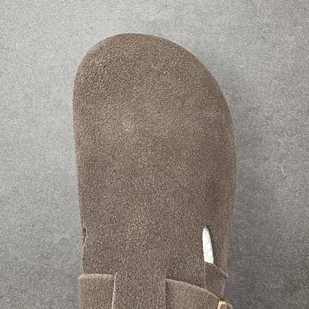 图片[8]-【莞产版本】勃肯 全包式懒人单鞋 博肯Birkenstock Birkenstock London Suede Leather 伦敦系列包头平底复古软木底休闲拖鞋 舒适又时髦,潮人都在穿!德国百年知名鞋履，中底鞋床搭载波状外形缓震软木橡胶#外置EVA轻量片装外底❗ 尺码：35 36 37 38 39 40 41 42 43 44 45 46-选品中心
