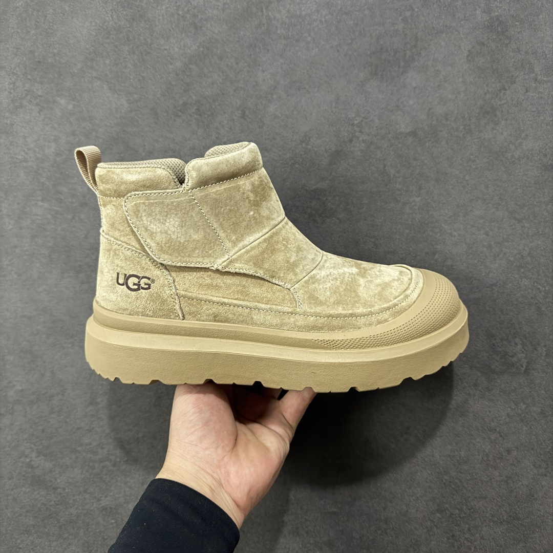 【莞产版本】最新官方改版新款 平台外贸专供 UGG ULTRA MINI PLATFORM 男士短靴冬季中性雪地鞋 U9807 十年品牌制鞋代工厂生产线出品 注重每一处细节 隆丰A级羊皮毛一体 完全遵循ZP工艺流程打造 尺码：39-44-选品中心