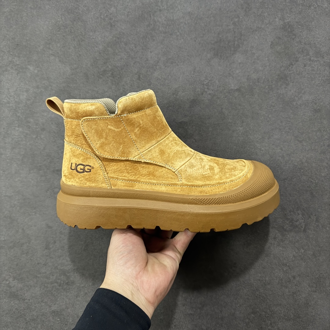 【莞产版本】最新官方改版新款 平台外贸专供 UGG ULTRA MINI PLATFORM 男士短靴冬季中性雪地鞋 U9807 十年品牌制鞋代工厂生产线出品 注重每一处细节 隆丰A级羊皮毛一体 完全遵循ZP工艺流程打造 尺码：39-44-选品中心