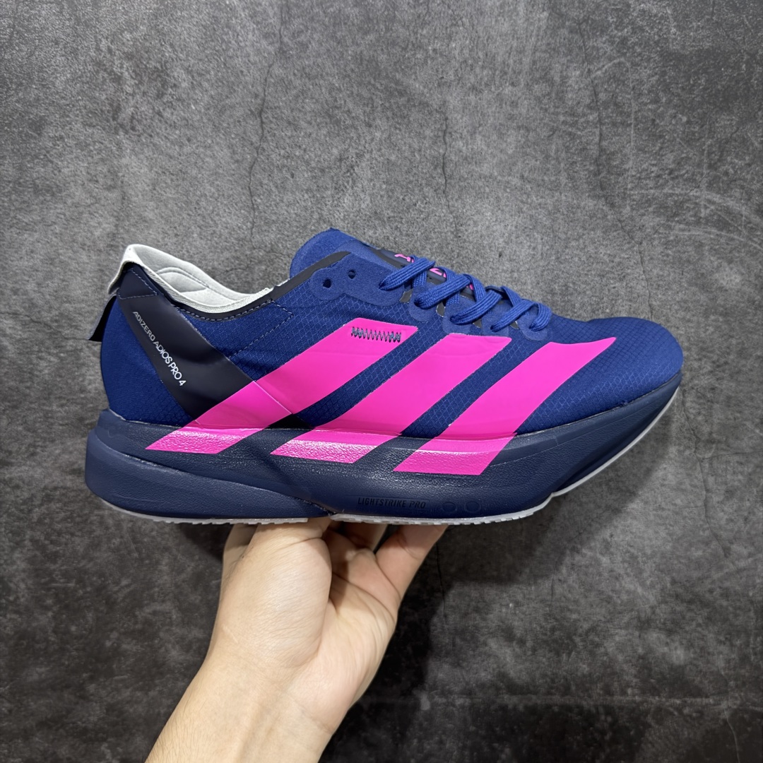 【纯原真碳】Adidas Adizero Adios Pro 4 M 阿迪达斯 耐磨减震专业跑步鞋 无论是平时训练还是马拉松 让这款跑步鞋伴你畅快开跑 兼具舒适性和结构感 搭载Lightstrike科技 为步伐注入活力 尺码40-45 货号：JR4946-选品中心