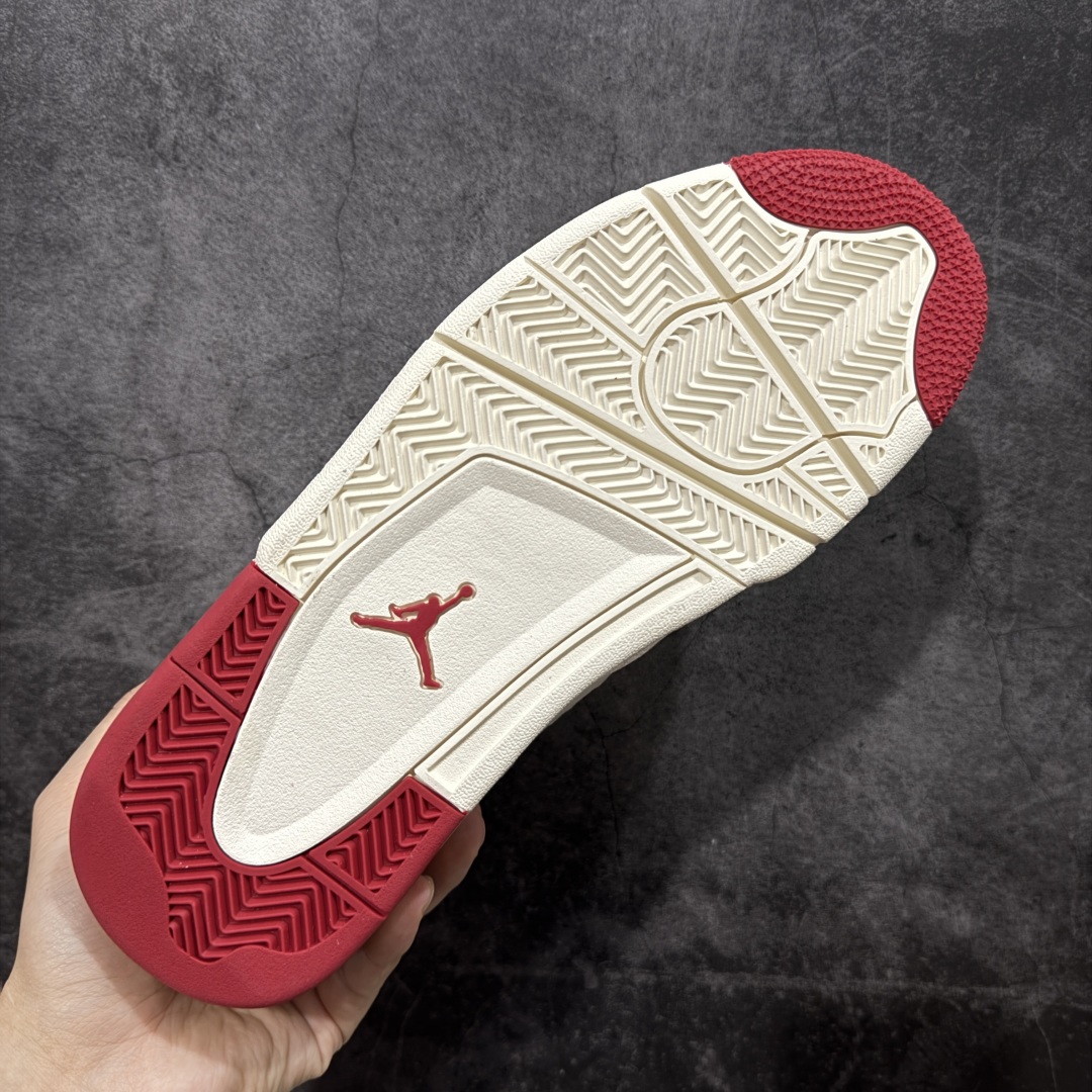 图片[9]-【原厂版】Air Jordan AJ4 白米红情人节 HV0823-108 全新升级改良 原鞋原楦原纸板同源开发 完美呈现乔4的版型 内侧正确双色网格 还原细节 原厂皮料 正确气垫颜色 正确网格工艺 正确拉帮工艺 全鞋原装材料制作 原档案原模具打造 支持全方位与正品对比 尺码：36-47.5-选品中心