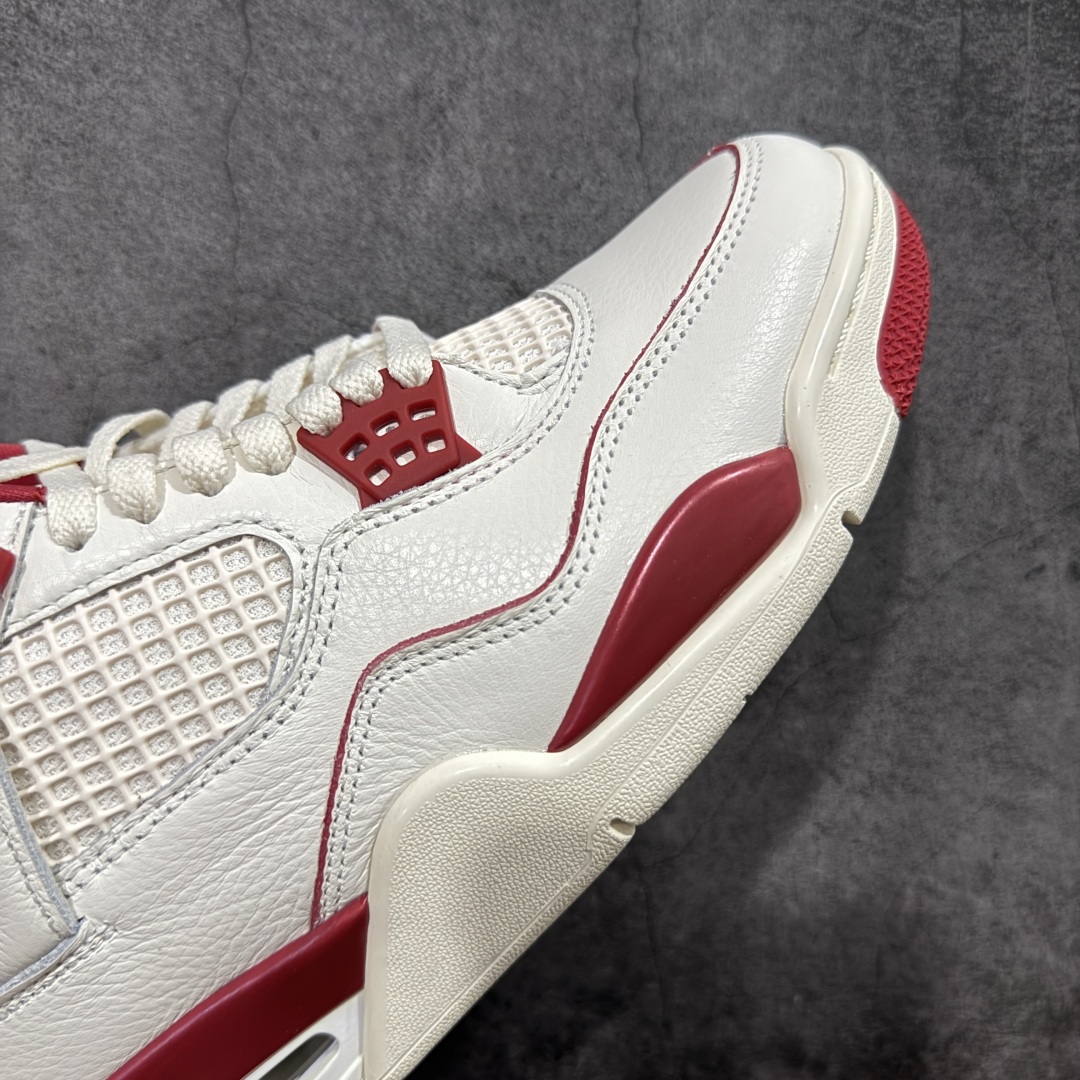 图片[6]-【原厂版】Air Jordan AJ4 白米红情人节 HV0823-108 全新升级改良 原鞋原楦原纸板同源开发 完美呈现乔4的版型 内侧正确双色网格 还原细节 原厂皮料 正确气垫颜色 正确网格工艺 正确拉帮工艺 全鞋原装材料制作 原档案原模具打造 支持全方位与正品对比 尺码：36-47.5-选品中心