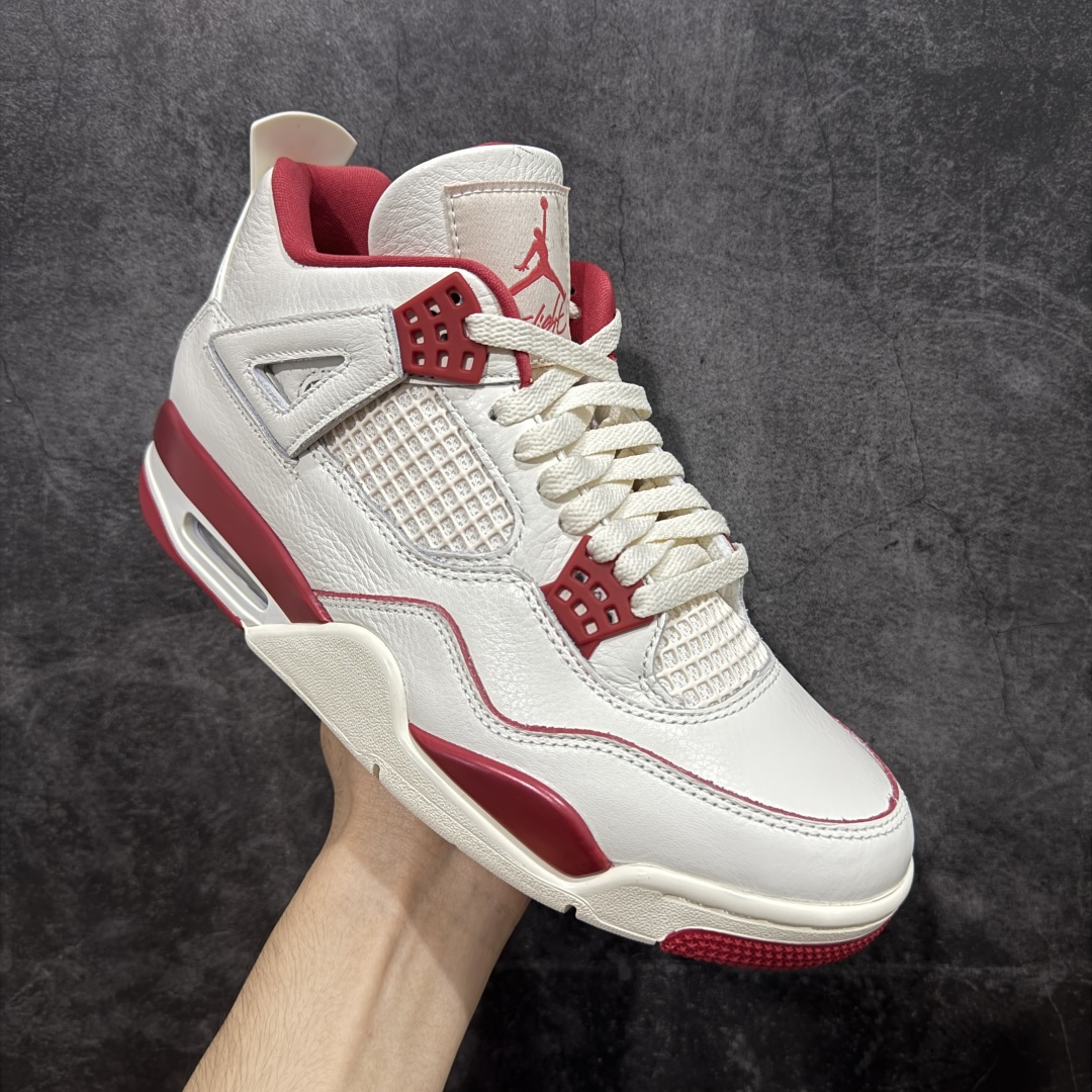 图片[3]-【原厂版】Air Jordan AJ4 白米红情人节 HV0823-108 全新升级改良 原鞋原楦原纸板同源开发 完美呈现乔4的版型 内侧正确双色网格 还原细节 原厂皮料 正确气垫颜色 正确网格工艺 正确拉帮工艺 全鞋原装材料制作 原档案原模具打造 支持全方位与正品对比 尺码：36-47.5-选品中心