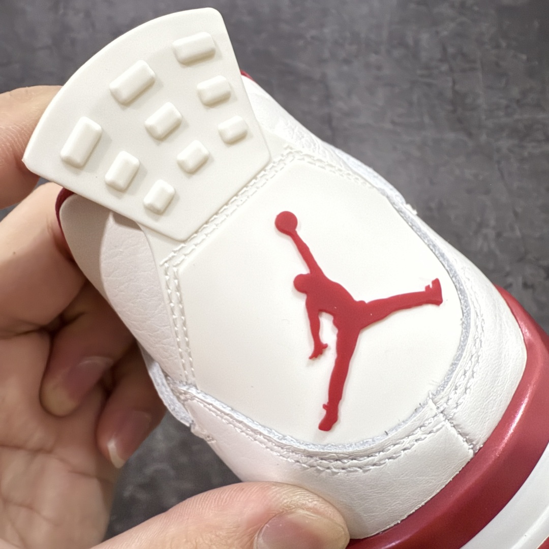 图片[2]-【原厂版】Air Jordan AJ4 白米红情人节 HV0823-108 全新升级改良 原鞋原楦原纸板同源开发 完美呈现乔4的版型 内侧正确双色网格 还原细节 原厂皮料 正确气垫颜色 正确网格工艺 正确拉帮工艺 全鞋原装材料制作 原档案原模具打造 支持全方位与正品对比 尺码：36-47.5-选品中心