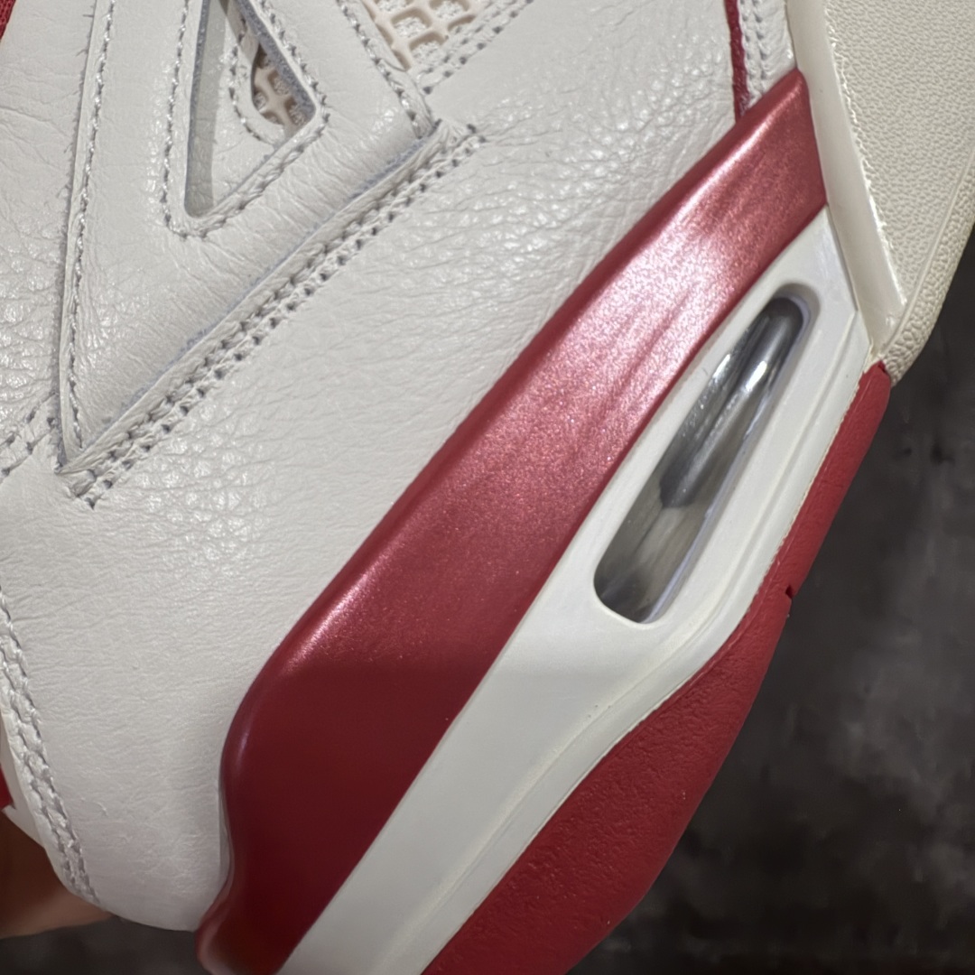 图片[3]-【原厂版】Air Jordan AJ4 白米红情人节 HV0823-108 全新升级改良 原鞋原楦原纸板同源开发 完美呈现乔4的版型 内侧正确双色网格 还原细节 原厂皮料 正确气垫颜色 正确网格工艺 正确拉帮工艺 全鞋原装材料制作 原档案原模具打造 支持全方位与正品对比 尺码：36-47.5-选品中心