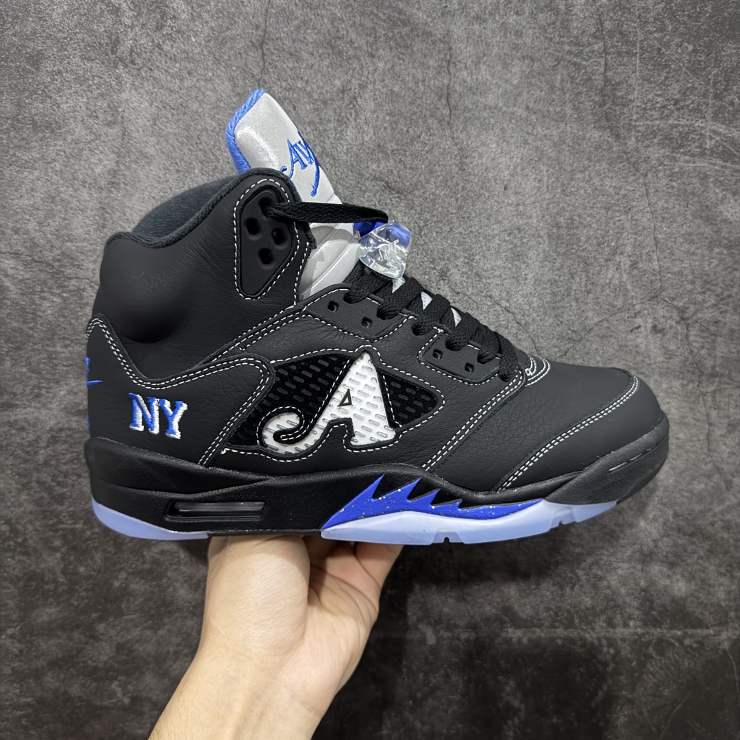 【外贸纯原】Awake NY x Air Jordan AJ5 联名黑蓝 DV4982-004 外贸大厂出品 匠心打造 原厂皮料原厂数据 全新纸板 模具打造 外贸 平台高端零售专供品质 品质毋庸置疑 一眼正品既视感 细节均已解码 尺码：36-47.5-选品中心