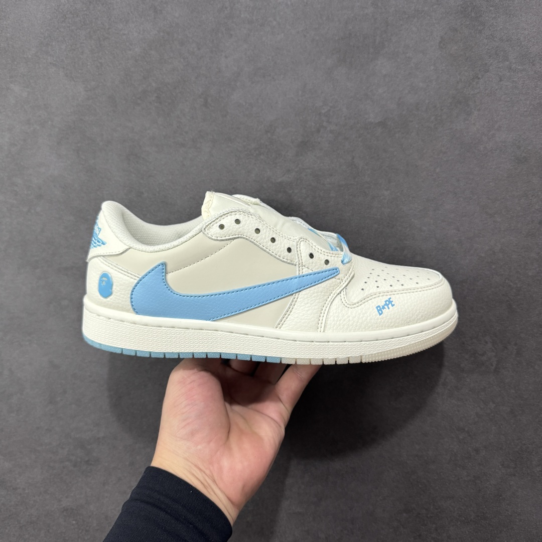 【定制版】Air Jordan 1 Low LOW OG SP AJ1 乔1 猿人头倒钩联名款 低帮复古篮球鞋 #定制鞋盒 大厂纯原品质出货 超高清洁度 皮料切割干净无任何毛边 细节完美 货号：DM7866-107 尺码：36-45-选品中心