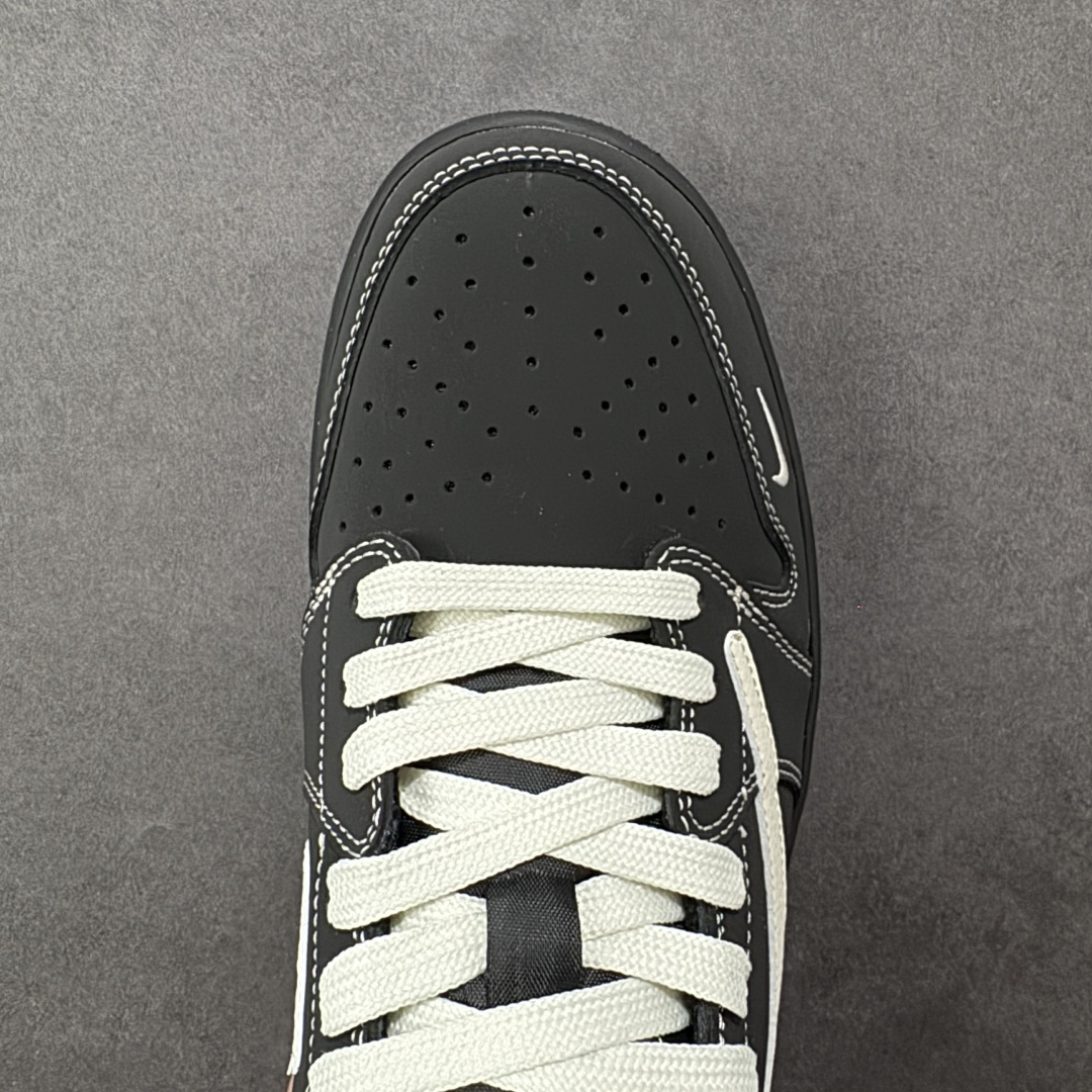 图片[8]-【定制版】ACW x Travis Scott x Air Jordan 1 Low ACW x AJ1 低帮 黑白倒钩 AJ1 乔丹1代 aj1 乔1 低邦 黑白倒勾联名 乔丹篮球鞋系列 鞋款整体以米黑色为底搭配黑色框架覆盖层，标志性的反钩Swoosh Logo采用白色呈现，内侧也辅以白色Swoosh Logo点缀，鞋舌等多处TS标志性元素均得以保留；鞋舌上以Nike Swoosh Logo呈现，鞋头处迷你Swoosh Logo采用白色妆点，后跟的Jack厂牌标志以及Wings Logo均以白色缝线打造，后跟侧下方印有ACW字样，彰显联名身份；最后以黑色中底搭配同色橡胶外底完善整体设计收尾。 货号：AC1808-191 尺码：36 36.5 37.5 38 38.5 39 40 40.5 41 42 42.5 43 44 44.5 45 编码：HXSB330340-选品中心