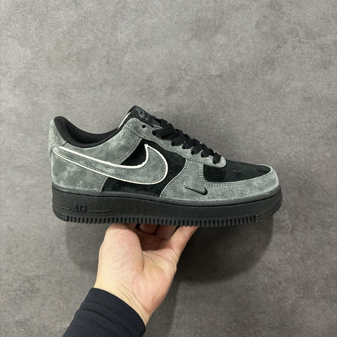 【定制版】Nike Air Force 1\'07 Low 灰黑麂皮 空军一号低帮休闲板鞋  #定制皮料 原盒原包装 原楦头原纸板 纯正版型 内置全掌气垫 货号：ZH0316-133  尺码：36 36.5 37.5 38 38.5 39 40 40.5 41 42 42.5 43 44 44.5 45-选品中心