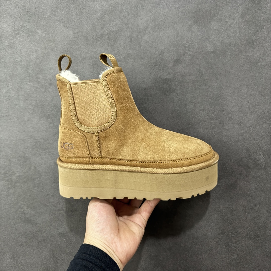 【公司级】UGG切尔西雪地靴 UGG2022秋冬新款女士休闲舒适厚底切尔西松紧带毛毛鞋时尚靴明星同款 型号：1134526 尺码：35-40 编码：HSRB310320-选品中心