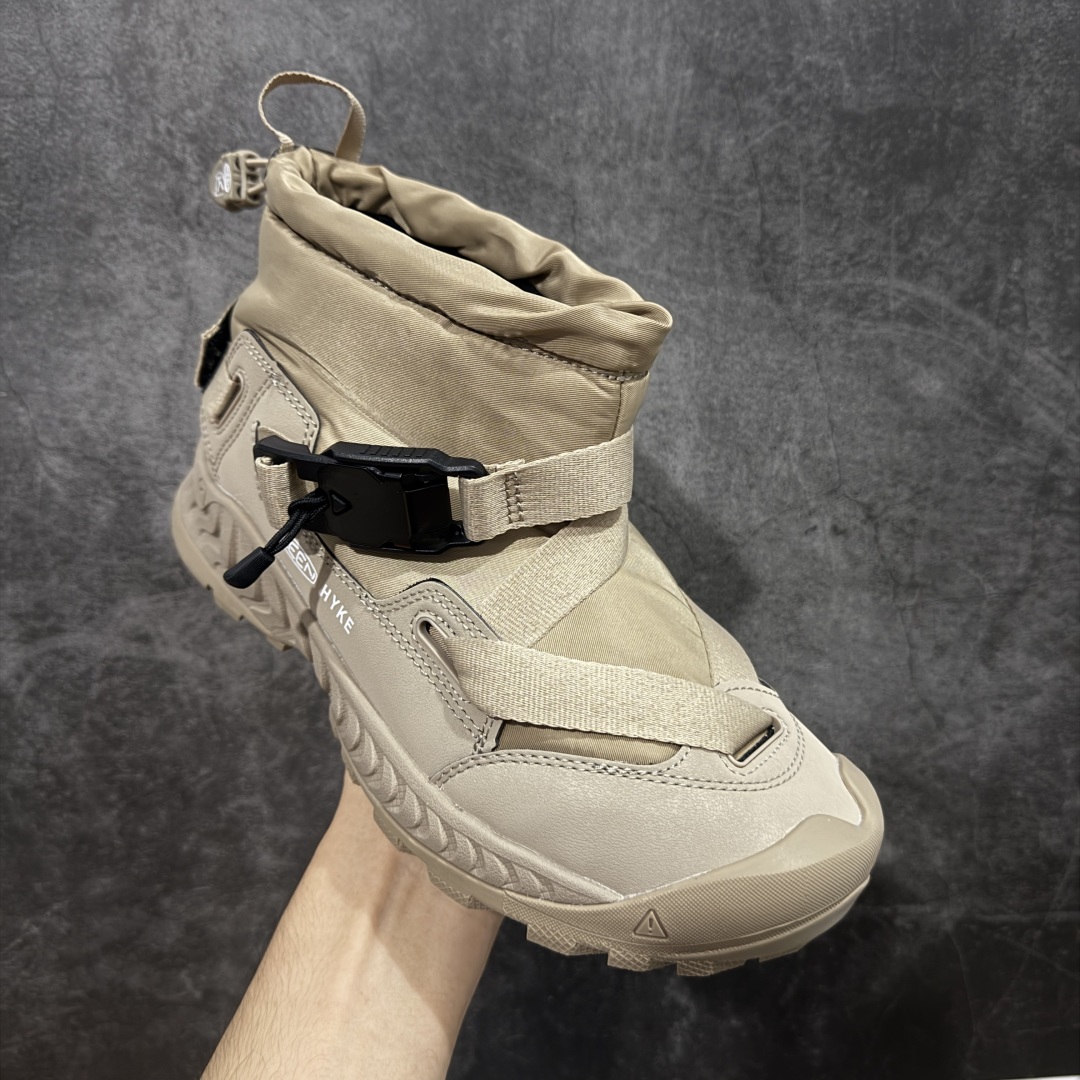 图片[3]-【GX纯原】科恩HYKE x KEEN Hoodzerra Nxis Wp 圆头 减震耐磨 中帮防水户外功能鞋 KEEN再度携手HYKE推出全新合作鞋款 此次合作以超越出身、性别、世代为目的 致力于更好的生活和冒险 将HYKE所推崇的将服饰历史与遗产按照感性独自进化为理念设计而成 推出了具有革新性通用性的混合鞋款HOODZERRA NXIS WP和UNEEK HT MID 该合作鞋款共有黑和森林狼两种颜色可选 货号： 1027979 尺码：35.5-45.5-选品中心
