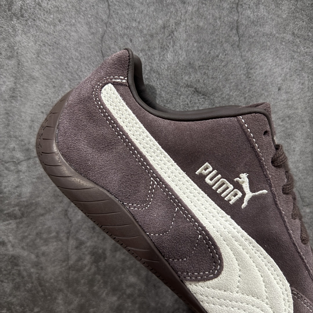 图片[7]-【渠道纯原版】Puma Speedcat OG Sparco 彪马罗马阿莫尔系列 复古运动休闲赛车跑鞋 棕色 403903-01 目前市场最优版本 无论是版型 细节 烫金刺绣走线 完全碾压市场任意版本 欢迎对比🆚 工厂耗时3个月开发 原装档案原数据纸版楦型 采用固色翻毛皮鞋面材质(正确二次成型\’猛帮\’成型工艺🆚区别市面版本!!) 外置原数据开发轻量耐磨橡胶大底💪🏻 全球知名运动品牌PUMA宝马赛车系列 融合了宝马车队的标志性配色 以趣味十足又前卫复古的设计引领潮流 将赛道精神融入街头时尚 开启前卫竞速之旅 主打前卫复古风 Roma鞋款的鞋侧以复古的流线造型 缀以宝马经典Logo 巧妙吸睛 而Speedcat鞋款以亮眼三色条纹元素缀以舒适鞋面 赋予了独特的个性美学 演绎赛车的无尽能量 尺码：35.5-45 货号：403903-01-选品中心