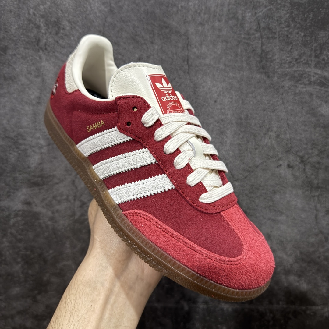 图片[3]-【XC纯原】AD Originals Samba OG TAL 红色 脸谱面具 低帮舒适百搭休闲板鞋 纯原品质 全新高端零售平台专供品质出货 全鞋身采用头层牛皮 包括鞋舌也是头层皮 私模大底 非市面公底 货号：IG8905 尺码：35 36 36.5 37 38 38.5 39 40-选品中心