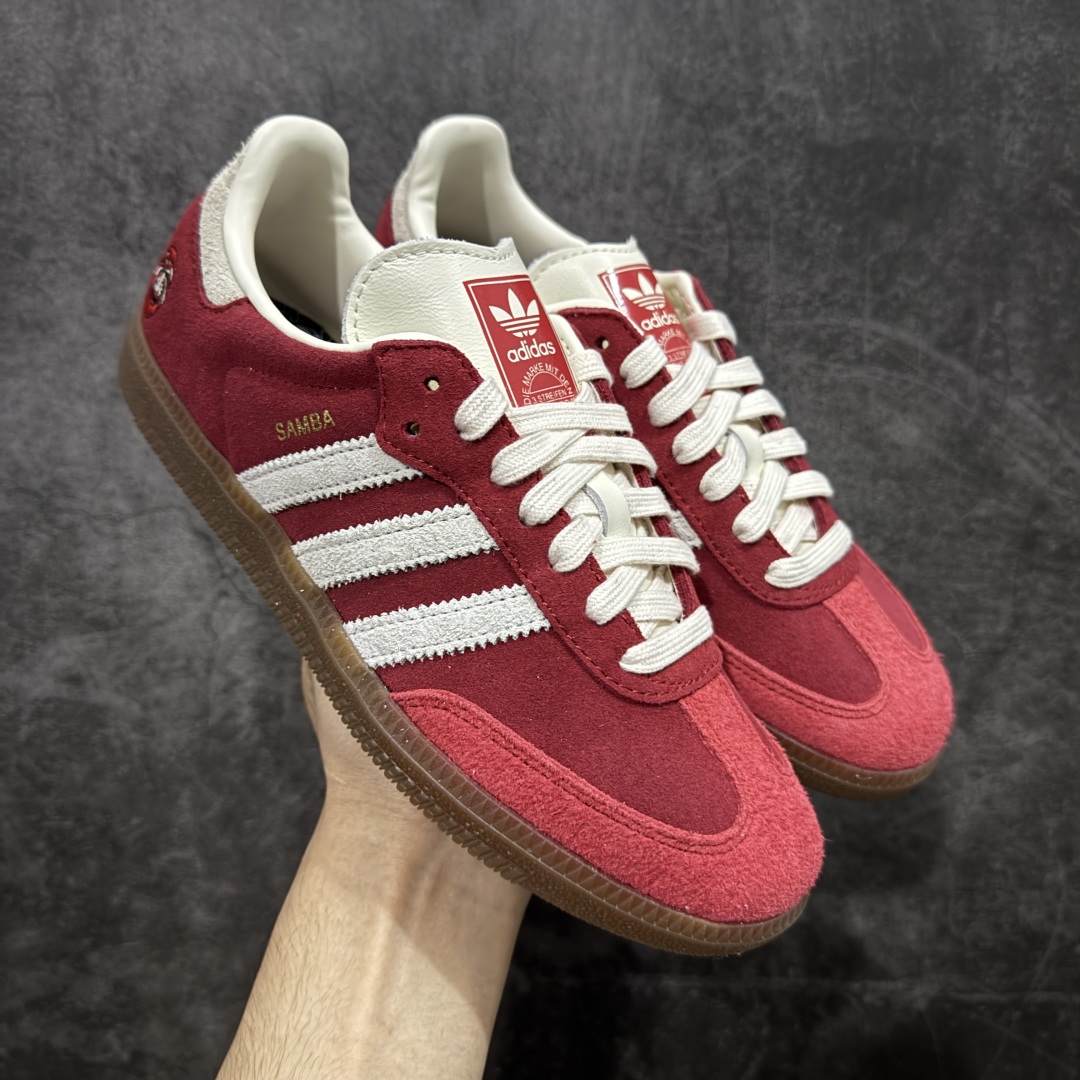 【XC纯原】AD Originals Samba OG TAL 红色 脸谱面具 低帮舒适百搭休闲板鞋 纯原品质 全新高端零售平台专供品质出货 全鞋身采用头层牛皮 包括鞋舌也是头层皮 私模大底 非市面公底 货号：IG8905 尺码：35 36 36.5 37 38 38.5 39 40-选品中心