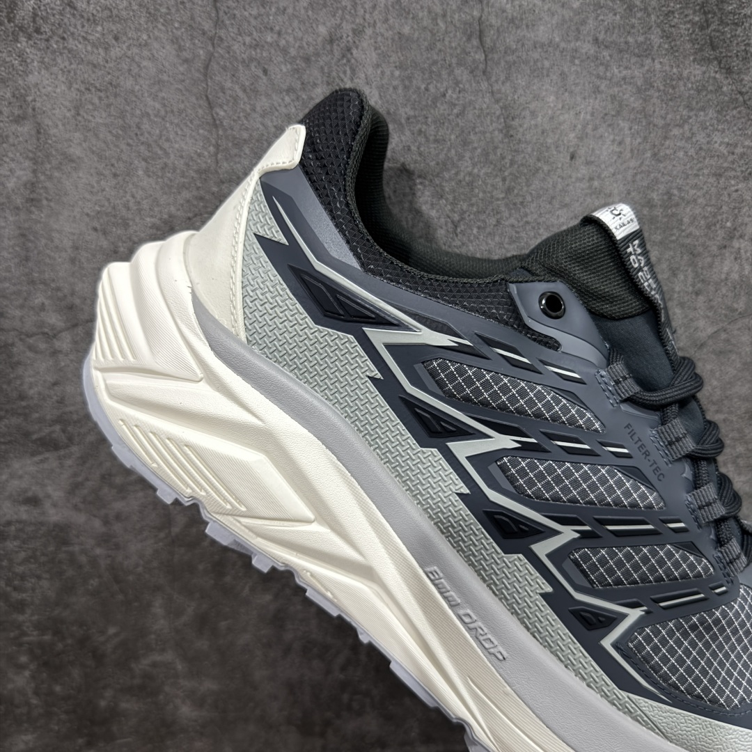 图片[7]-【公司级】凯乐石KAILAS 远征5 Max Flt 舒适简约经典登山 防滑耐磨防水 低帮 徒步鞋 鞋面材质：运用耐磨防砂网布，能防止沙石进入鞋内，同时具备良好的透气性，可让脚部保持干爽。 \\t鞋底性能：搭载Vibram防滑耐磨大底，有出色的抓地力，仿鲨齿纹路设计，能应对各种复杂路面；鞋底还能提供良好的稳定性和支撑力，减少脚部疲劳。 \\t防水技术：采用FILTERTEC防水透气技术，防水指数高达8000mm H₂O，能有效防止雨水渗透，同时能保持脚面干爽。 \\t细节设计：鞋头采用橡胶防撞包边，保护脚趾免受伤害；鞋舌一体式设计，防止碎石泥沙进入；采用亚洲人脚型鞋楦设计，配合中腰包裹，提高舒适性。 适用场景：适合多日或单日轻装徒步，也可用于城市通勤，是一双兼顾户外与日常穿着的多功能鞋子。 尺码：40-45-选品中心