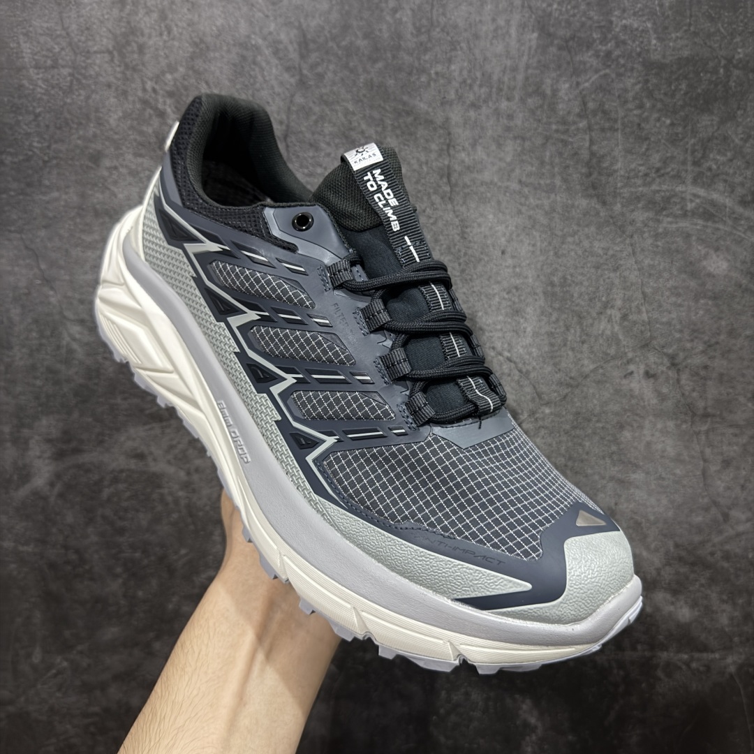 图片[3]-【公司级】凯乐石KAILAS 远征5 Max Flt 舒适简约经典登山 防滑耐磨防水 低帮 徒步鞋 鞋面材质：运用耐磨防砂网布，能防止沙石进入鞋内，同时具备良好的透气性，可让脚部保持干爽。 \\t鞋底性能：搭载Vibram防滑耐磨大底，有出色的抓地力，仿鲨齿纹路设计，能应对各种复杂路面；鞋底还能提供良好的稳定性和支撑力，减少脚部疲劳。 \\t防水技术：采用FILTERTEC防水透气技术，防水指数高达8000mm H₂O，能有效防止雨水渗透，同时能保持脚面干爽。 \\t细节设计：鞋头采用橡胶防撞包边，保护脚趾免受伤害；鞋舌一体式设计，防止碎石泥沙进入；采用亚洲人脚型鞋楦设计，配合中腰包裹，提高舒适性。 适用场景：适合多日或单日轻装徒步，也可用于城市通勤，是一双兼顾户外与日常穿着的多功能鞋子。 尺码：40-45-选品中心