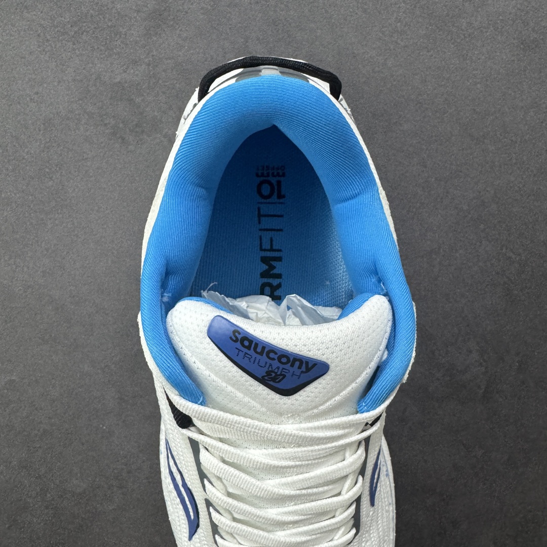 图片[7]-【公司级】索康尼/Saucony Triumph 21 胜利21代系列低帮轻量舒适多功能休闲运动慢跑鞋 采用工学透气网织鞋面材质#内嵌3D环绕包裹缓震鞋垫#中底搭载 PWRRUN+高弹缓震泡棉材质,舒适踩S感!!#外置镂空XT-900橡胶大底 货号：S20881-106 尺码：40-46-选品中心
