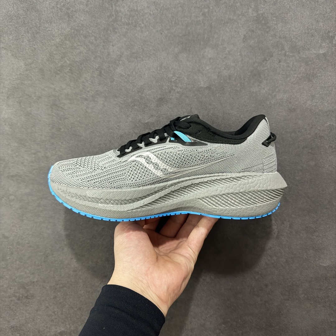 图片[2]-【公司级】索康尼/Saucony Triumph 21 胜利21代系列低帮轻量舒适多功能休闲运动慢跑鞋 采用工学透气网织鞋面材质#内嵌3D环绕包裹缓震鞋垫#中底搭载 PWRRUN+高弹缓震泡棉材质,舒适踩S感!!#外置镂空XT-900橡胶大底 货号：S20881-20 尺码：40-46-选品中心