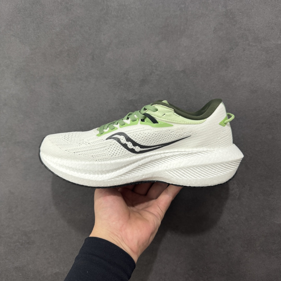图片[2]-【公司级】索康尼/Saucony Triumph 21 胜利21代系列低帮轻量舒适多功能休闲运动慢跑鞋 采用工学透气网织鞋面材质#内嵌3D环绕包裹缓震鞋垫#中底搭载 PWRRUN+高弹缓震泡棉材质,舒适踩S感!!#外置镂空XT-900橡胶大底 货号：S20881-31 尺码：36-46-选品中心