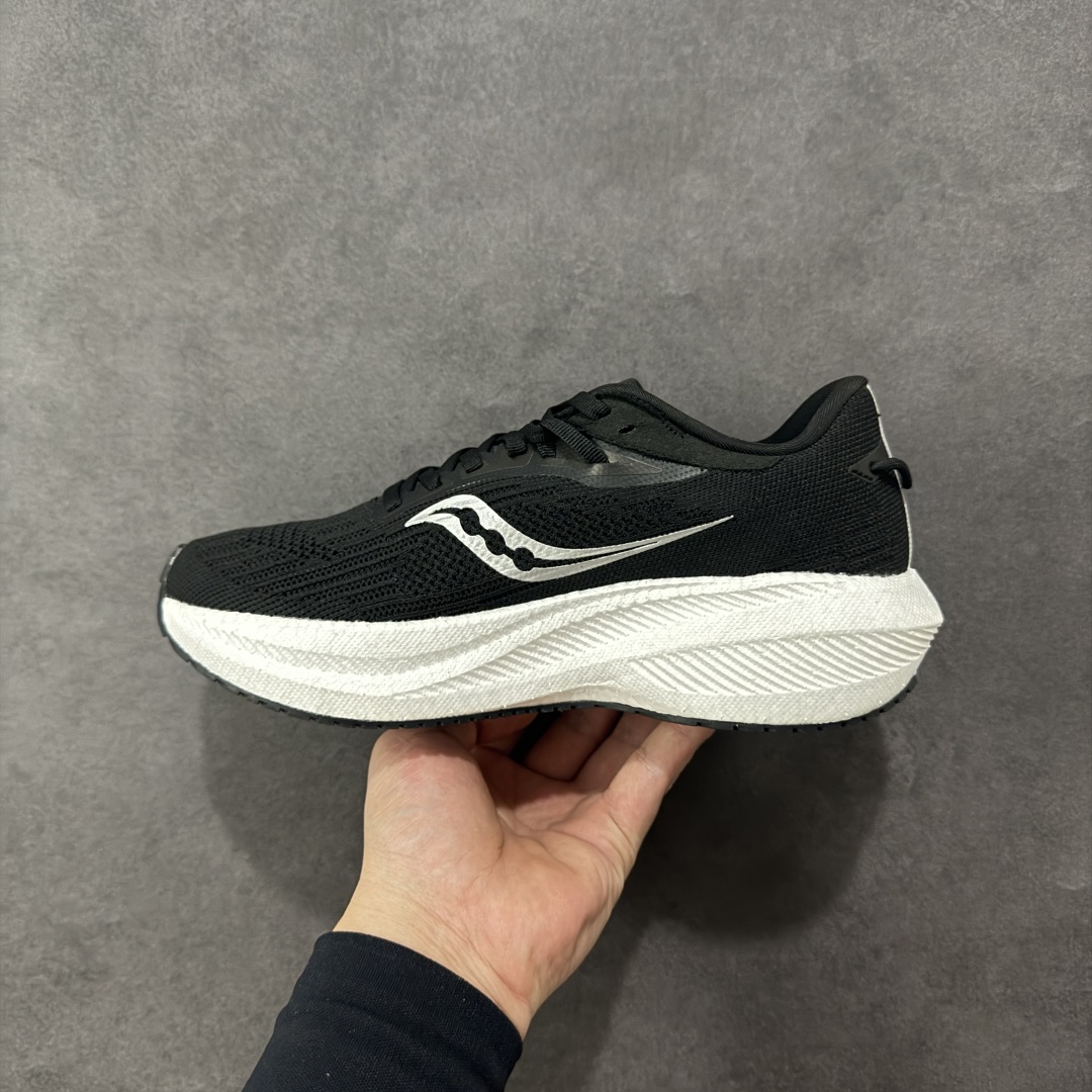 图片[2]-【公司级】索康尼/Saucony Triumph 21 胜利21代系列低帮轻量舒适多功能休闲运动慢跑鞋 采用工学透气网织鞋面材质#内嵌3D环绕包裹缓震鞋垫#中底搭载 PWRRUN+高弹缓震泡棉材质,舒适踩S感!!#外置镂空XT-900橡胶大底 货号：S20881-12 尺码：36-46-选品中心