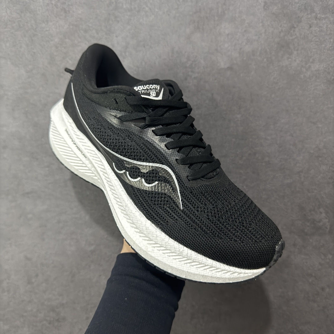 图片[3]-【公司级】索康尼/Saucony Triumph 21 胜利21代系列低帮轻量舒适多功能休闲运动慢跑鞋 采用工学透气网织鞋面材质#内嵌3D环绕包裹缓震鞋垫#中底搭载 PWRRUN+高弹缓震泡棉材质,舒适踩S感!!#外置镂空XT-900橡胶大底 货号：S20881-12 尺码：36-46-选品中心