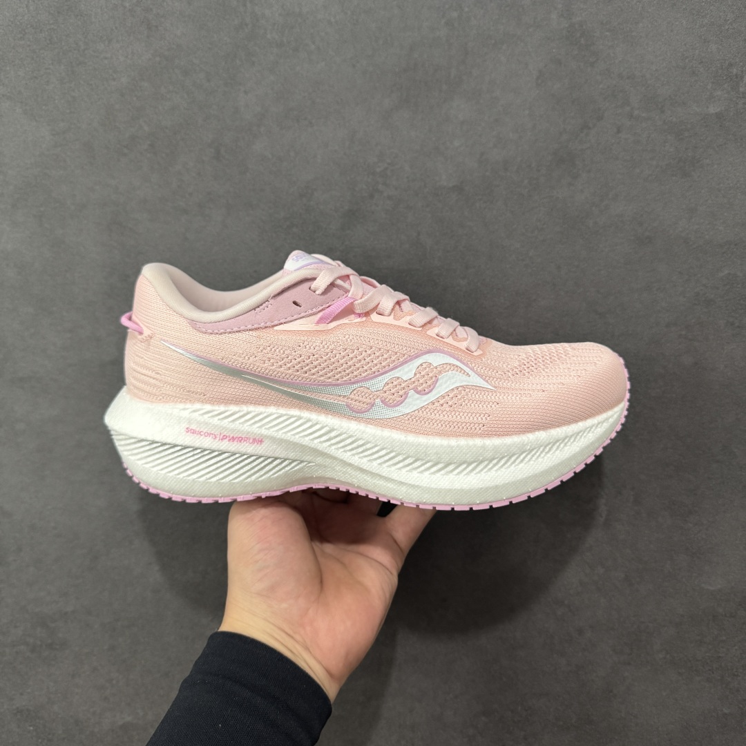 【公司级】索康尼/Saucony Triumph 21 胜利21代系列低帮轻量舒适多功能休闲运动慢跑鞋 采用工学透气网织鞋面材质#内嵌3D环绕包裹缓震鞋垫#中底搭载 PWRRUN+高弹缓震泡棉材质,舒适踩S感!!#外置镂空XT-900橡胶大底 货号：S20881-34 尺码：36-40-选品中心