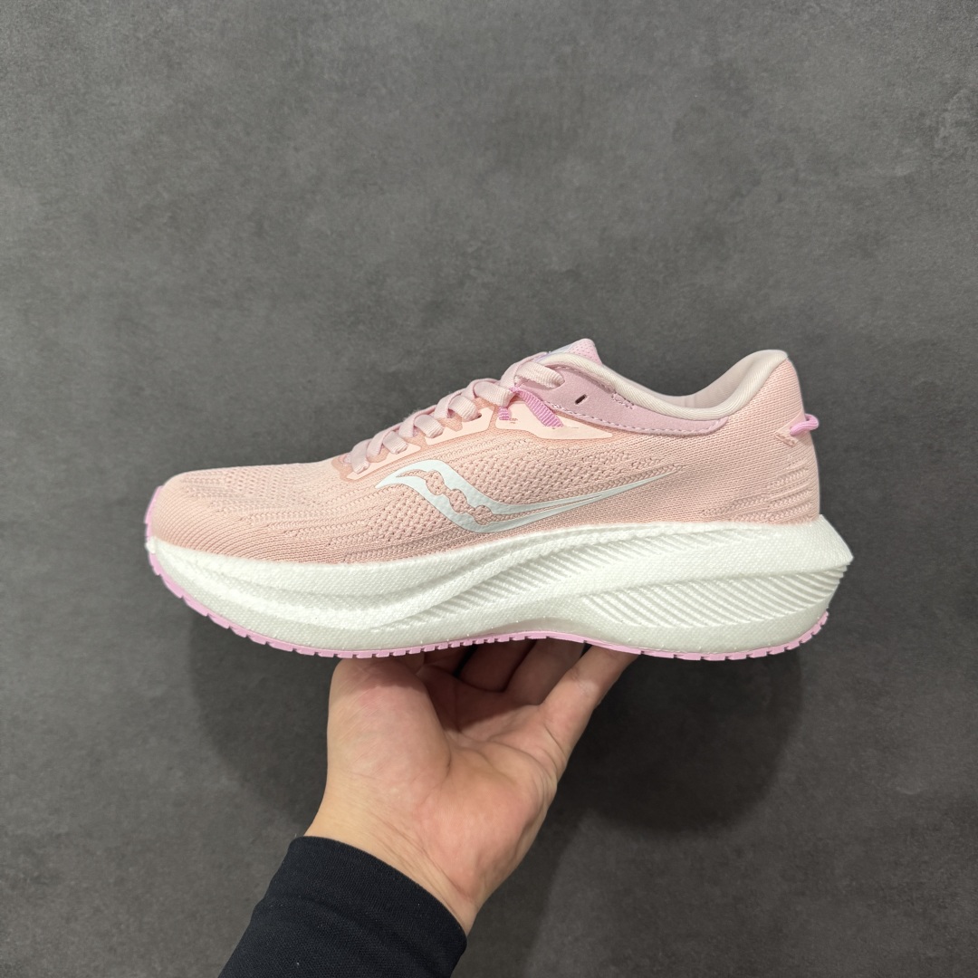 图片[2]-【公司级】索康尼/Saucony Triumph 21 胜利21代系列低帮轻量舒适多功能休闲运动慢跑鞋 采用工学透气网织鞋面材质#内嵌3D环绕包裹缓震鞋垫#中底搭载 PWRRUN+高弹缓震泡棉材质,舒适踩S感!!#外置镂空XT-900橡胶大底 货号：S20881-34 尺码：36-40-选品中心