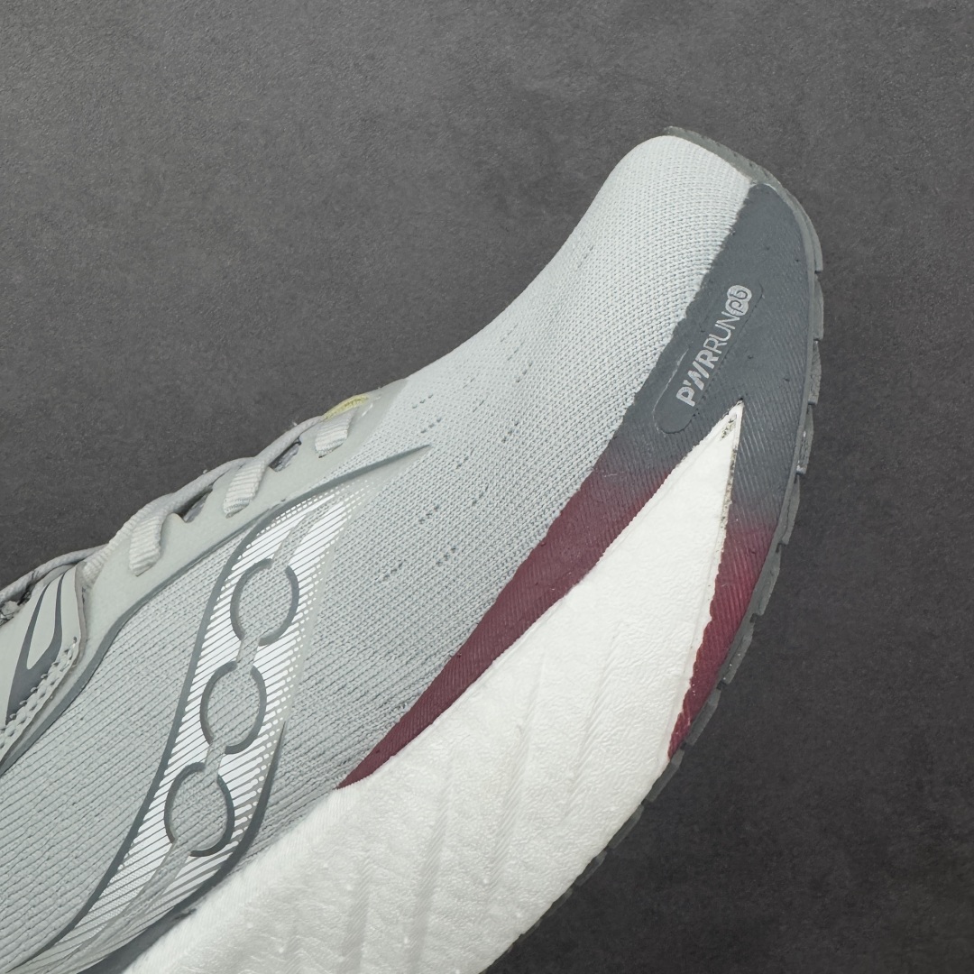 图片[5]-【公司级】索康尼/Saucony Triumph 22 胜利22代系列低帮轻量舒适多功能休闲运动慢跑鞋 采用工学透气网织鞋面材质#内嵌3D环绕包裹缓震鞋垫#中底搭载 PWRRUN+高弹缓震泡棉材质,舒适踩S感!!#外置镂空XT-900橡胶大底 货号：S20964-210 尺码：36-45-选品中心