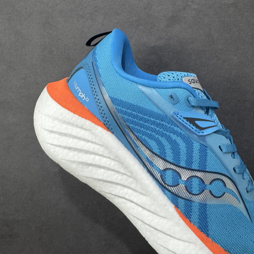 图片[6]-【公司级】索康尼/Saucony Triumph 22 胜利22代系列低帮轻量舒适多功能休闲运动慢跑鞋 采用工学透气网织鞋面材质#内嵌3D环绕包裹缓震鞋垫#中底搭载 PWRRUN+高弹缓震泡棉材质,舒适踩S感!!#外置镂空XT-900橡胶大底 货号：S20964-217 尺码：36-45-选品中心
