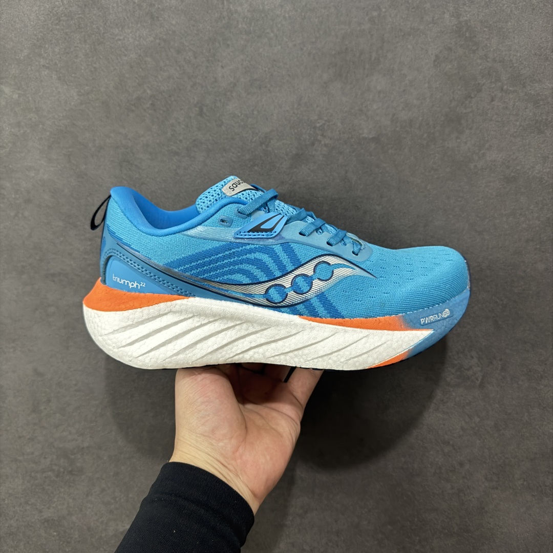 【公司级】索康尼/Saucony Triumph 22 胜利22代系列低帮轻量舒适多功能休闲运动慢跑鞋 采用工学透气网织鞋面材质#内嵌3D环绕包裹缓震鞋垫#中底搭载 PWRRUN+高弹缓震泡棉材质,舒适踩S感!!#外置镂空XT-900橡胶大底 货号：S20964-217 尺码：36-45-选品中心