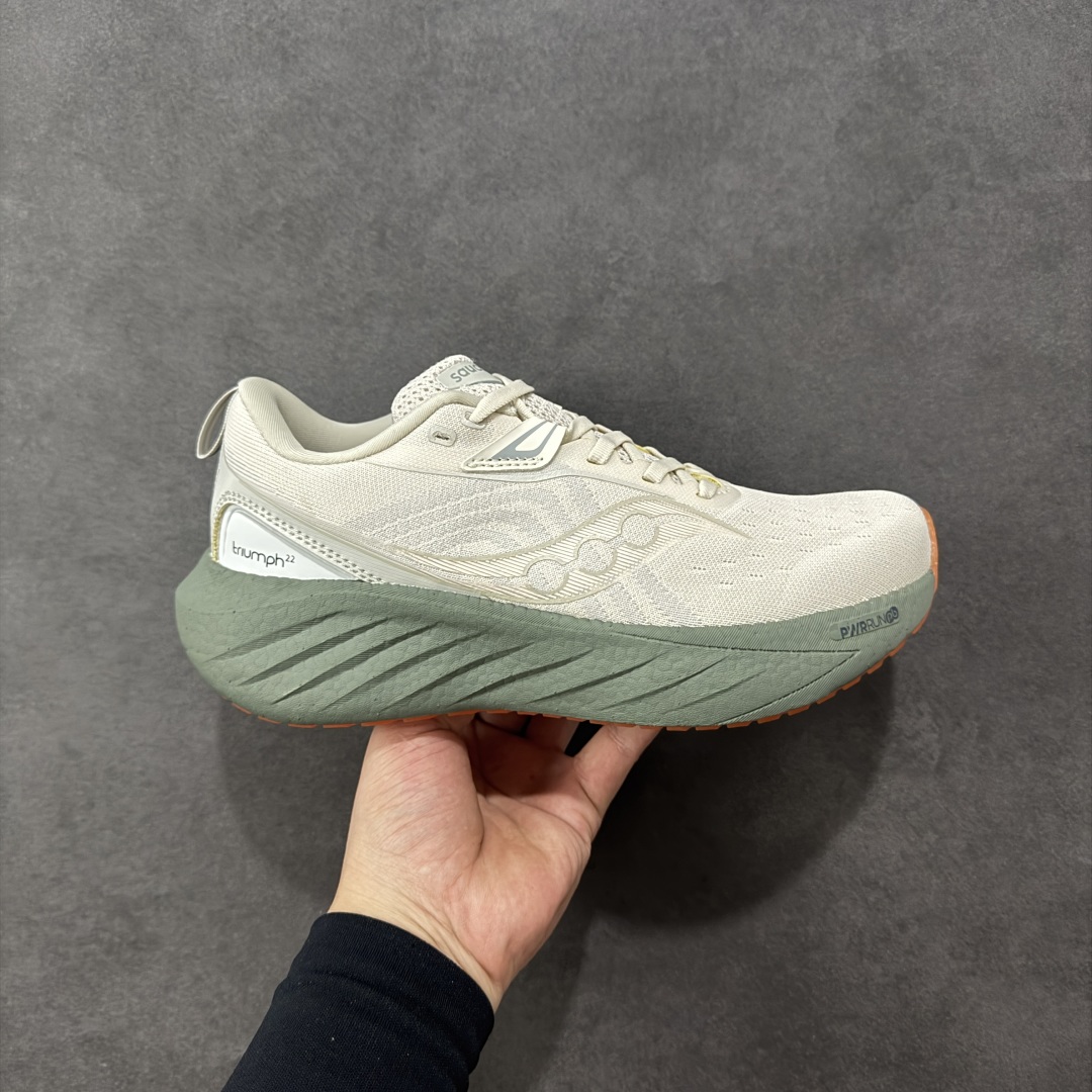 【公司级】索康尼/Saucony Triumph 22 胜利22代系列低帮轻量舒适多功能休闲运动慢跑鞋 采用工学透气网织鞋面材质#内嵌3D环绕包裹缓震鞋垫#中底搭载 PWRRUN+高弹缓震泡棉材质,舒适踩S感!!#外置镂空XT-900橡胶大底 货号:S20964-250 尺码:36-45-选品中心