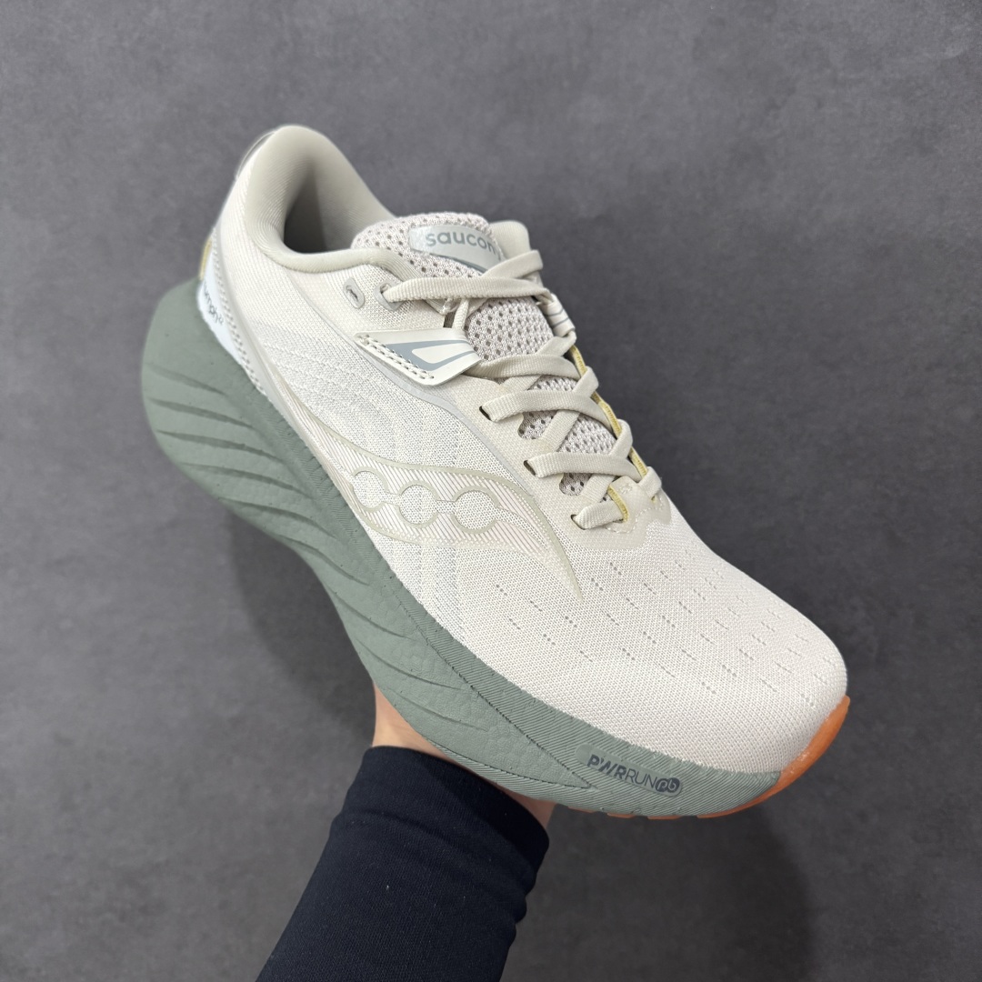 图片[3]-【公司级】索康尼/Saucony Triumph 22 胜利22代系列低帮轻量舒适多功能休闲运动慢跑鞋 采用工学透气网织鞋面材质#内嵌3D环绕包裹缓震鞋垫#中底搭载 PWRRUN+高弹缓震泡棉材质,舒适踩S感!!#外置镂空XT-900橡胶大底 货号：S20964-250 尺码：36-45-选品中心