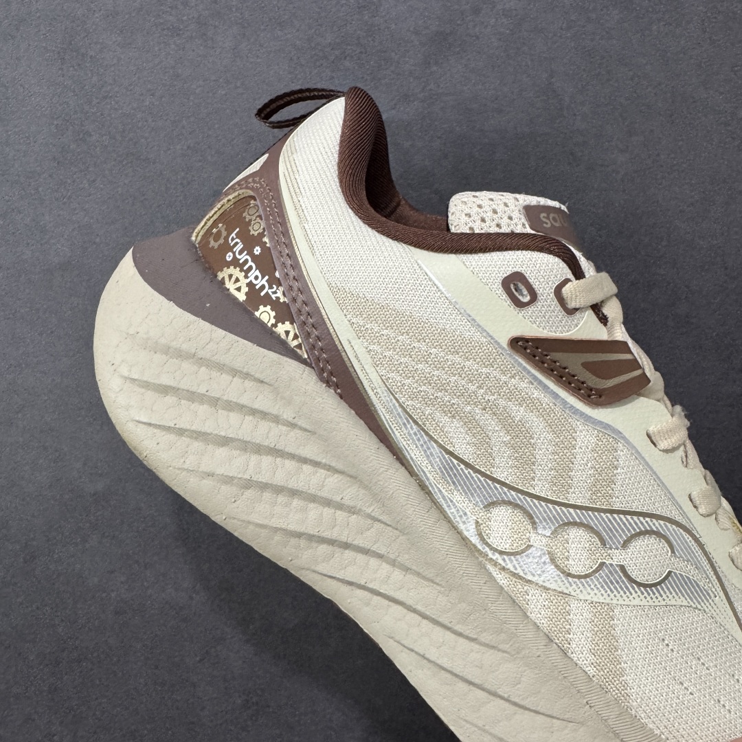 图片[6]-【公司级】索康尼/Saucony Triumph 22 胜利22代系列低帮轻量舒适多功能休闲运动慢跑鞋 采用工学透气网织鞋面材质#内嵌3D环绕包裹缓震鞋垫#中底搭载 PWRRUN+高弹缓震泡棉材质,舒适踩S感!!#外置镂空XT-900橡胶大底 货号：S20964-500 尺码：36-45-选品中心