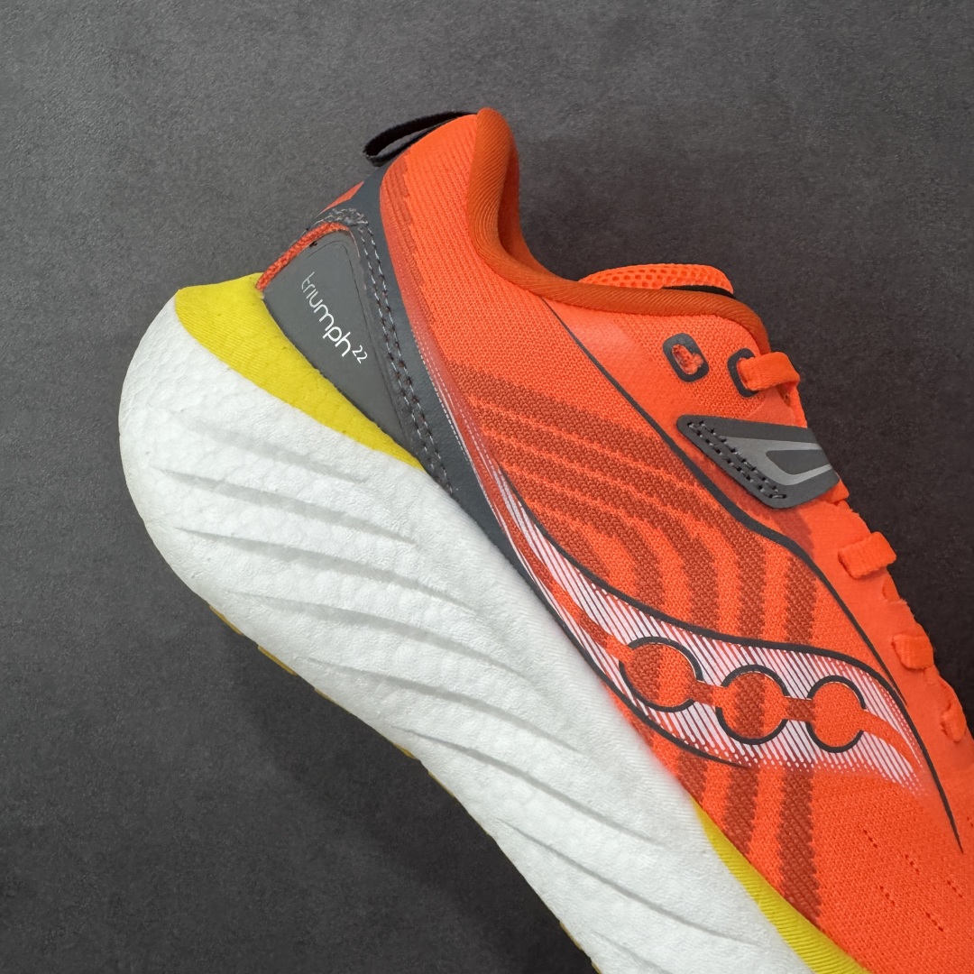 图片[6]-【公司级】索康尼/Saucony Triumph 22 胜利22代系列低帮轻量舒适多功能休闲运动慢跑鞋 采用工学透气网织鞋面材质#内嵌3D环绕包裹缓震鞋垫#中底搭载 PWRRUN+高弹缓震泡棉材质,舒适踩S感!!#外置镂空XT-900橡胶大底 货号：S20964-215 尺码：36-45-选品中心