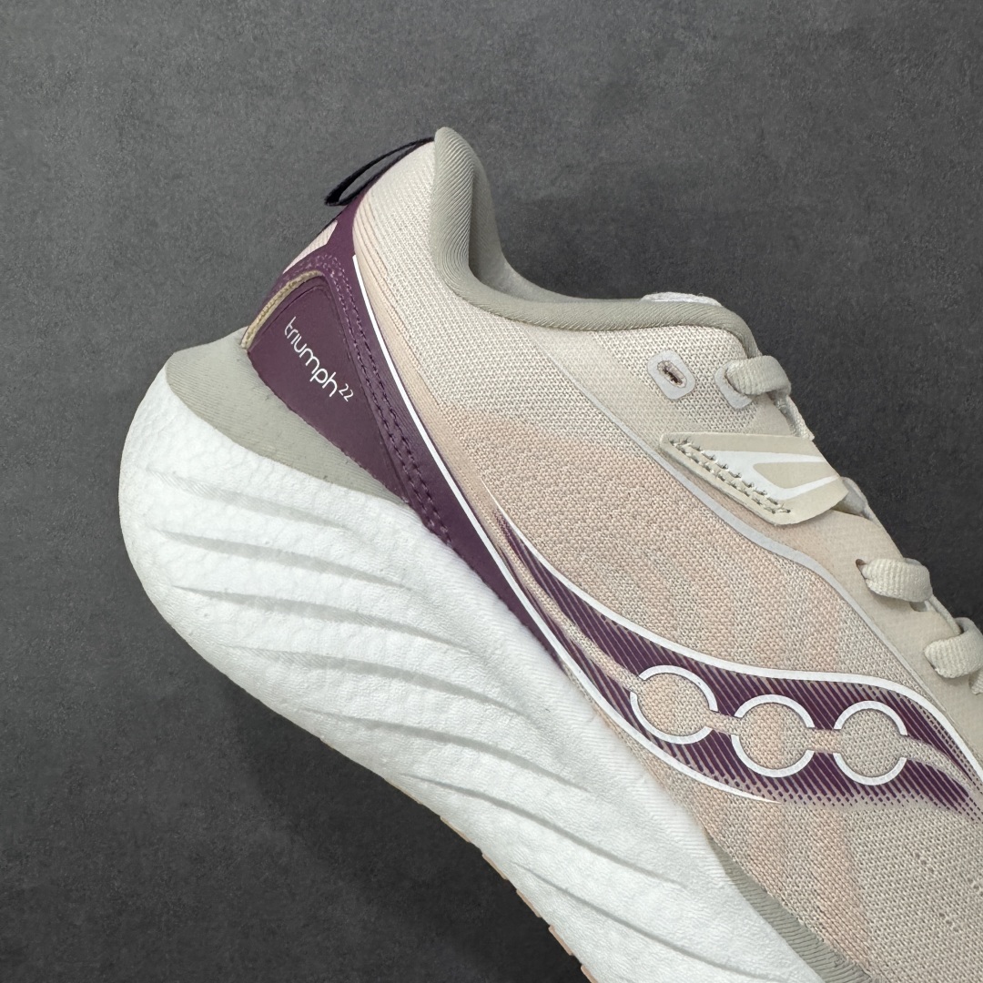 图片[6]-【公司级】索康尼/Saucony Triumph 22 胜利22代系列低帮轻量舒适多功能休闲运动慢跑鞋 采用工学透气网织鞋面材质#内嵌3D环绕包裹缓震鞋垫#中底搭载 PWRRUN+高弹缓震泡棉材质,舒适踩S感!!#外置镂空XT-900橡胶大底 货号：S20964-240 尺码：36-40-选品中心