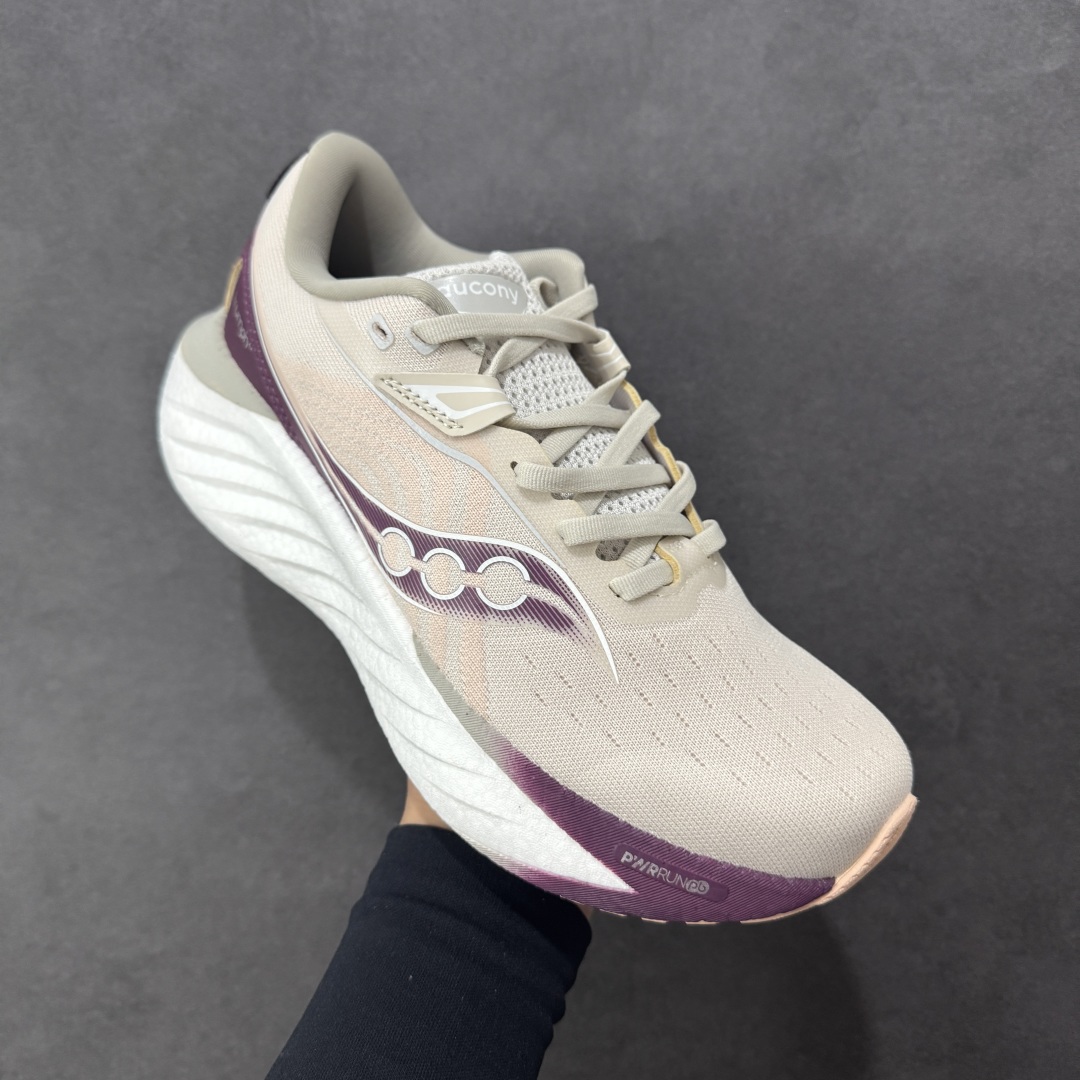 图片[3]-【公司级】索康尼/Saucony Triumph 22 胜利22代系列低帮轻量舒适多功能休闲运动慢跑鞋 采用工学透气网织鞋面材质#内嵌3D环绕包裹缓震鞋垫#中底搭载 PWRRUN+高弹缓震泡棉材质,舒适踩S感!!#外置镂空XT-900橡胶大底 货号：S20964-240 尺码：36-40-选品中心