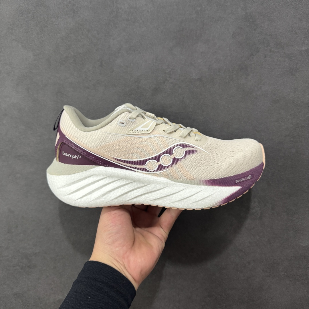 【公司级】索康尼/Saucony Triumph 22 胜利22代系列低帮轻量舒适多功能休闲运动慢跑鞋 采用工学透气网织鞋面材质#内嵌3D环绕包裹缓震鞋垫#中底搭载 PWRRUN+高弹缓震泡棉材质,舒适踩S感!!#外置镂空XT-900橡胶大底 货号：S20964-240 尺码：36-40-选品中心