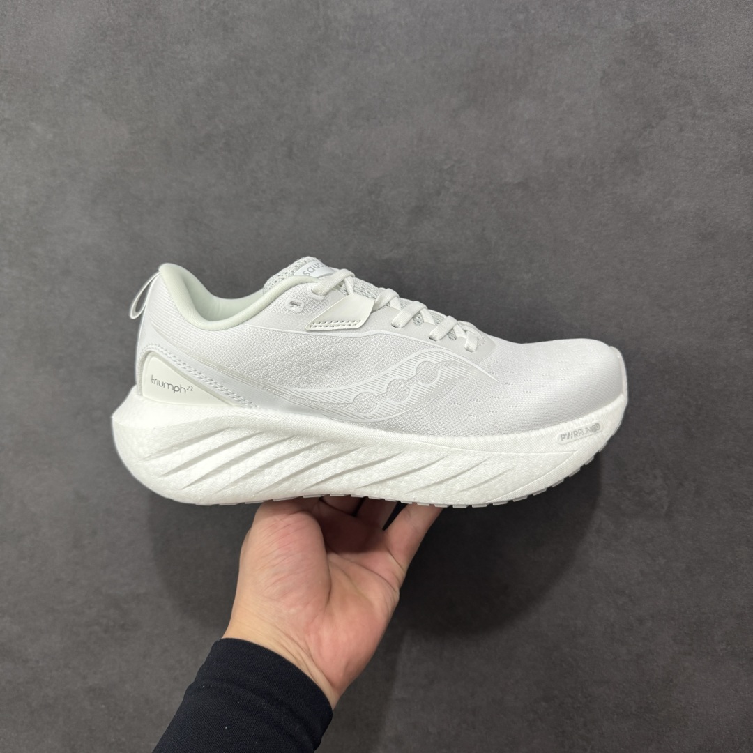 【公司级】索康尼/Saucony Triumph 22 胜利22代系列低帮轻量舒适多功能休闲运动慢跑鞋 采用工学透气网织鞋面材质#内嵌3D环绕包裹缓震鞋垫#中底搭载 PWRRUN+高弹缓震泡棉材质,舒适踩S感!!#外置镂空XT-900橡胶大底 货号：S20964-203 尺码：36-45-选品中心